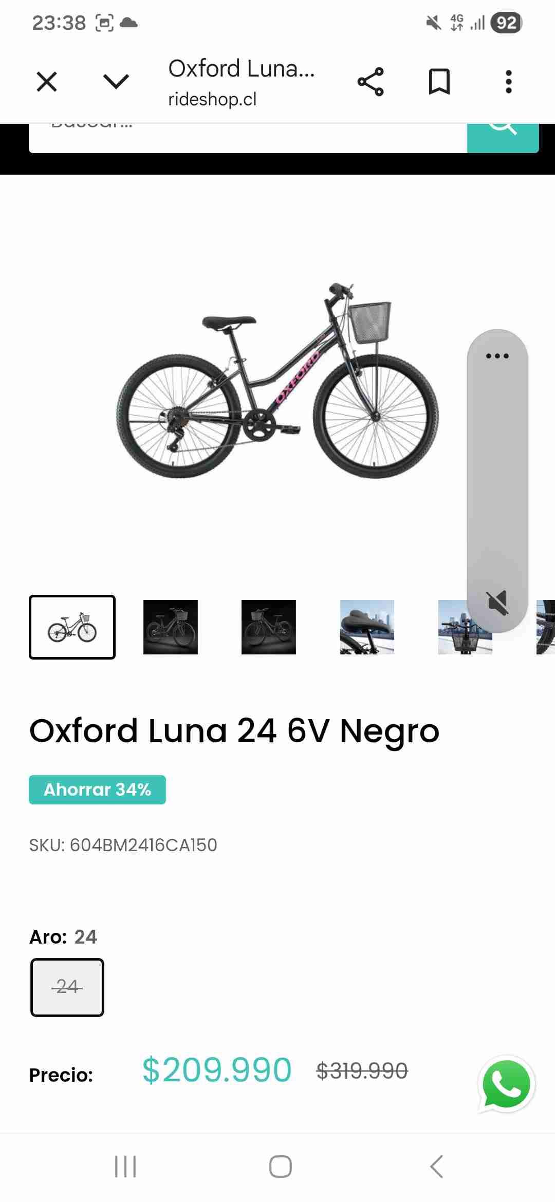 Bicicleta Oxford negra nueva - 6