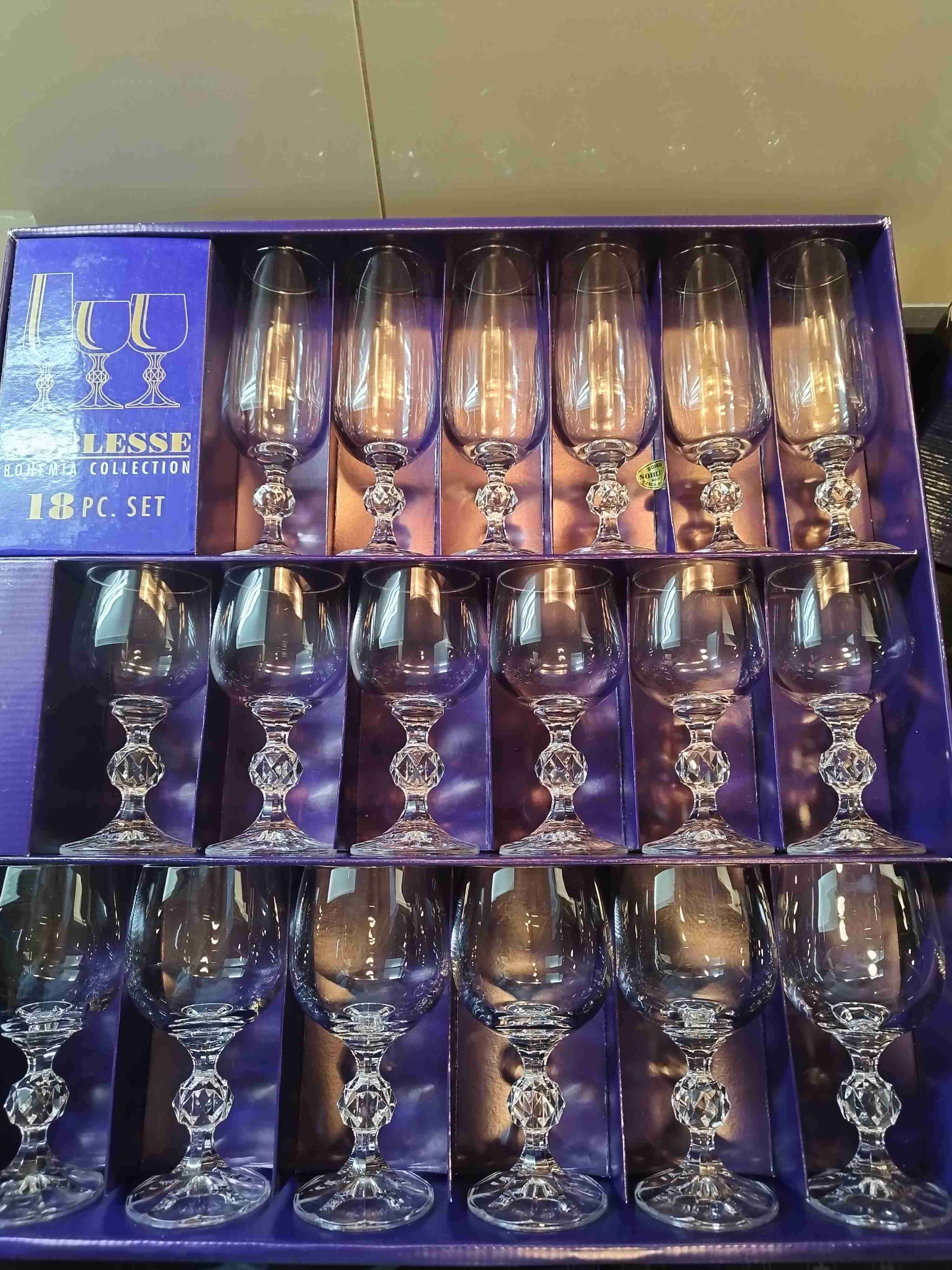 Set de copas de cristal Bohemia