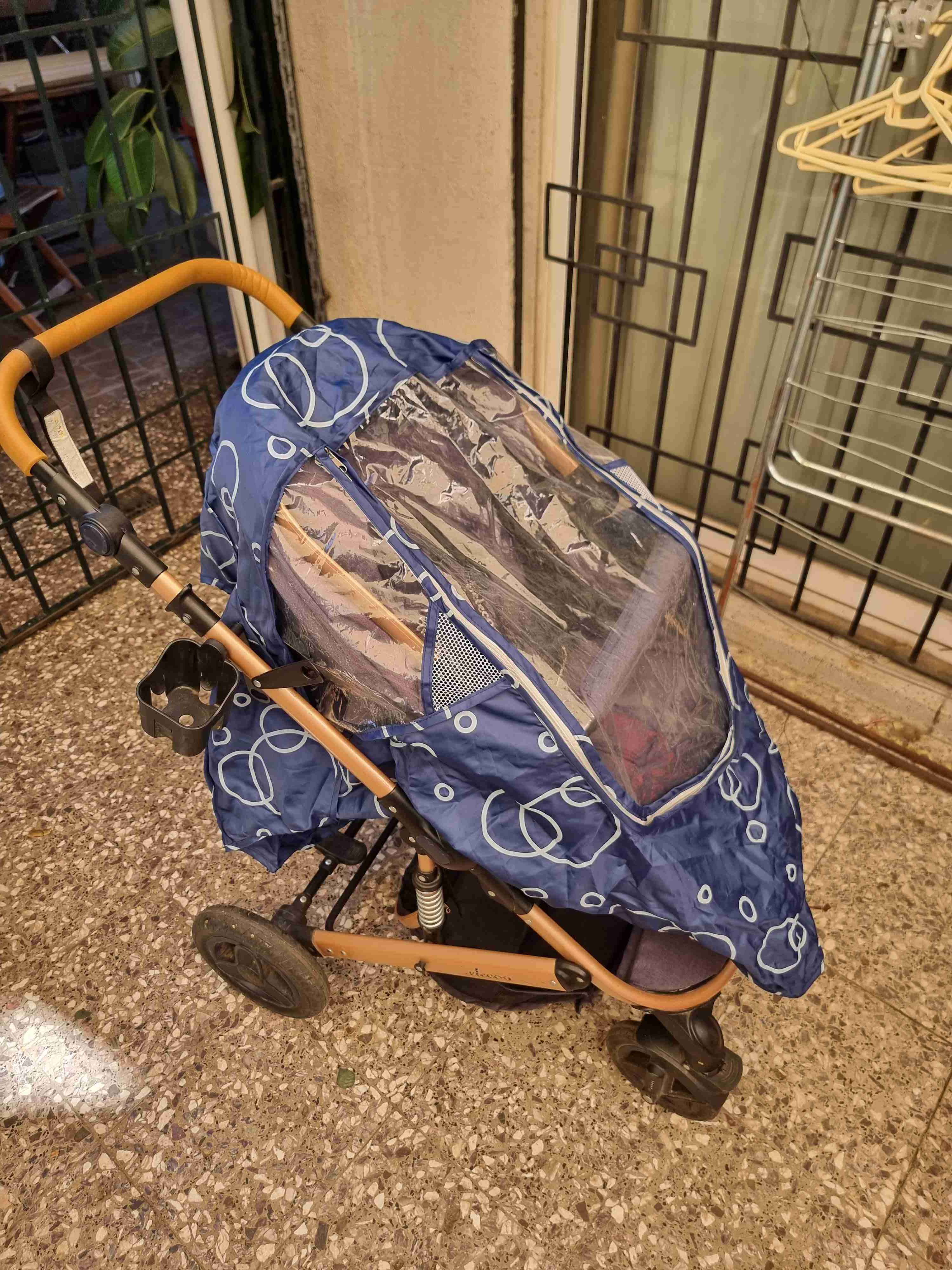 Coche de bebé plegable azul belecco - miniatura 6
