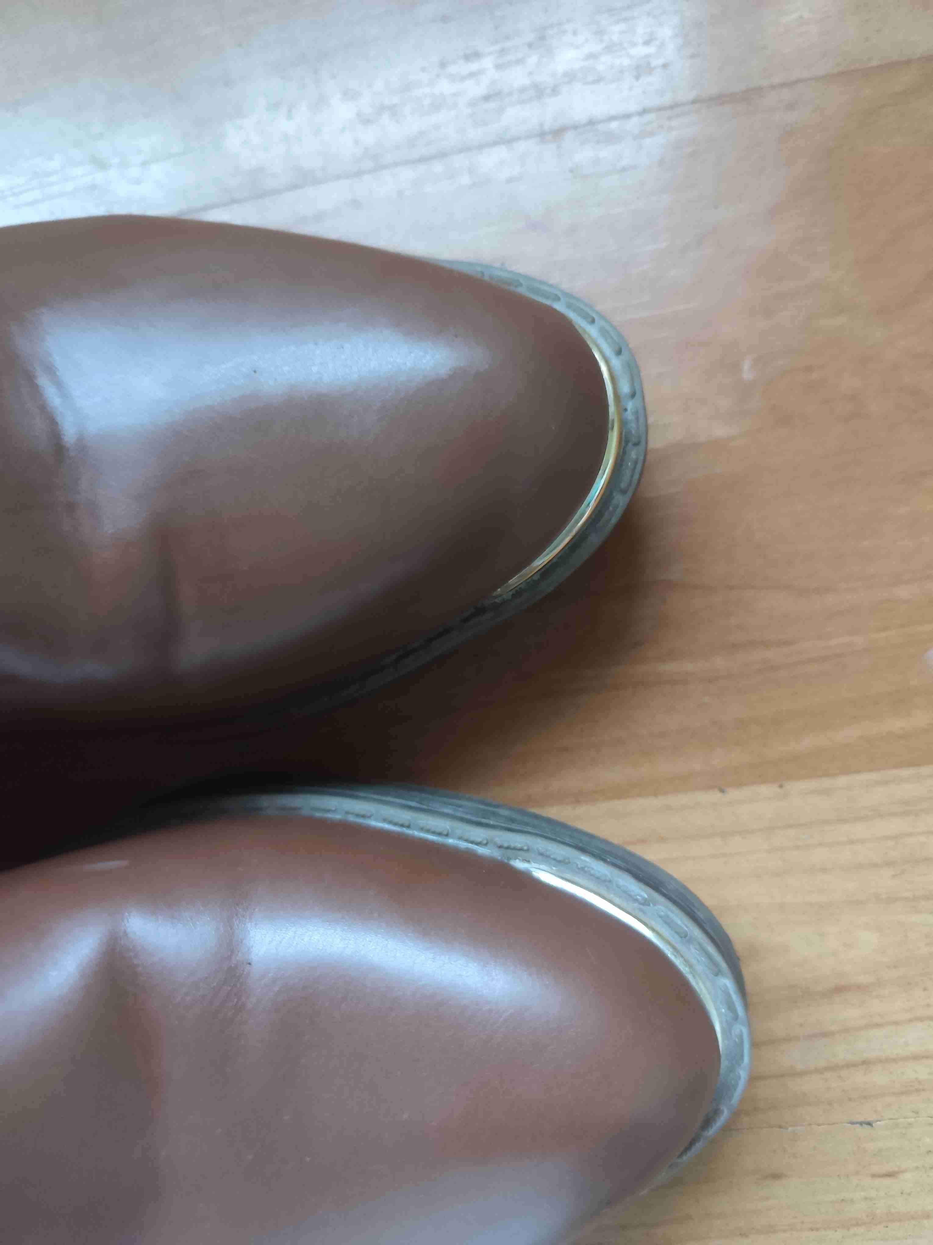 Botines de cuero blancos y cafe - miniatura 5