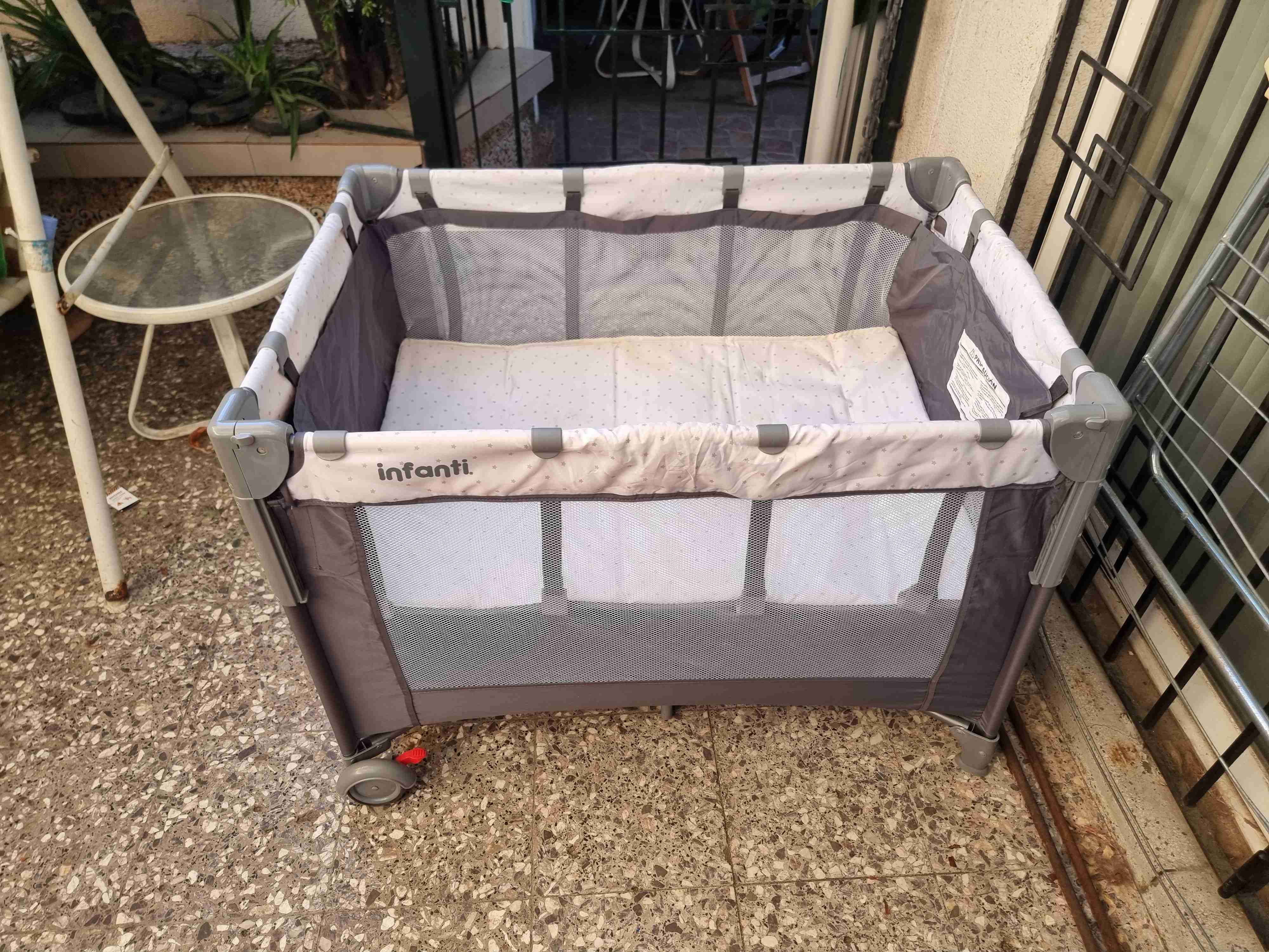 Cuna corral Infanti gris