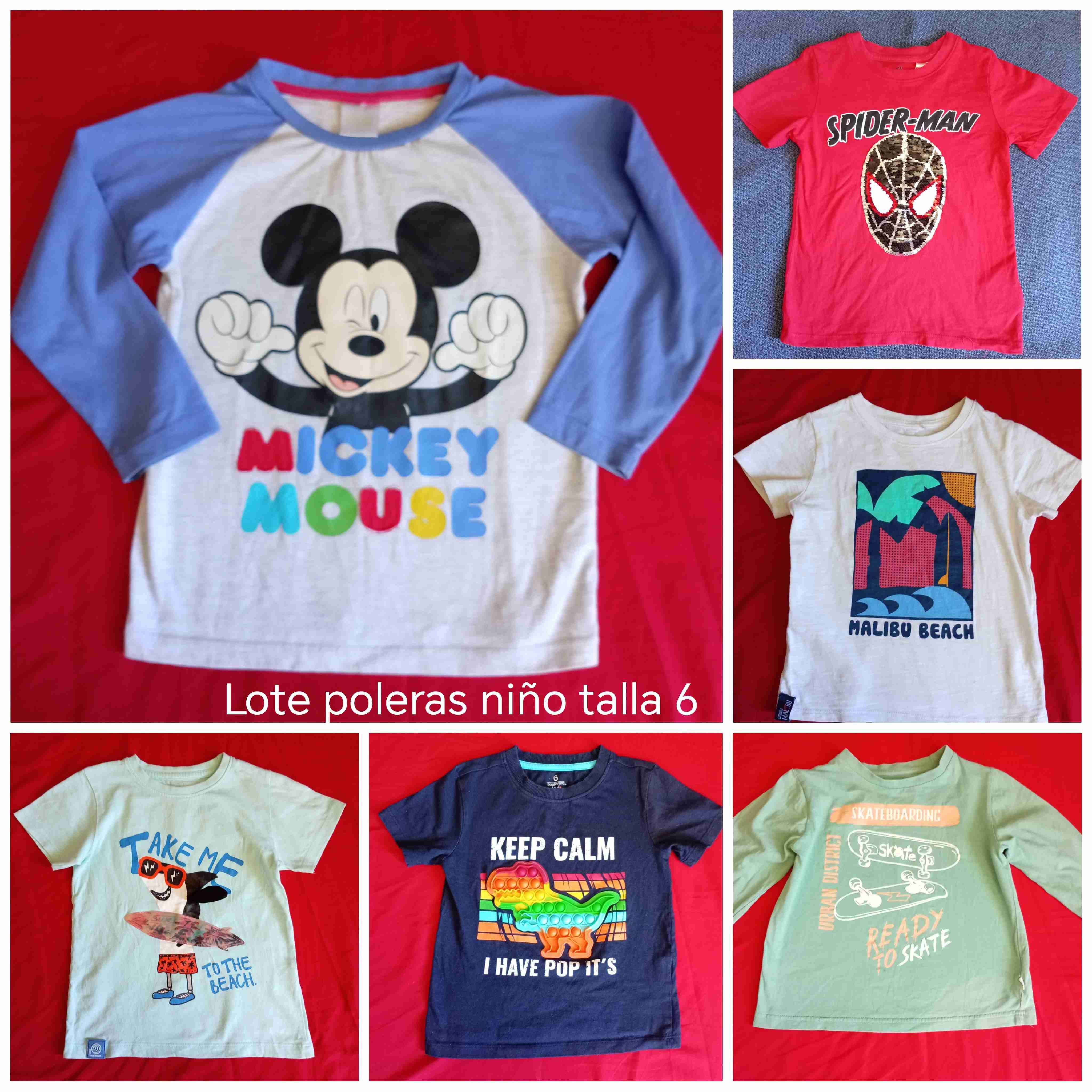 Lote poleras niño talla 6