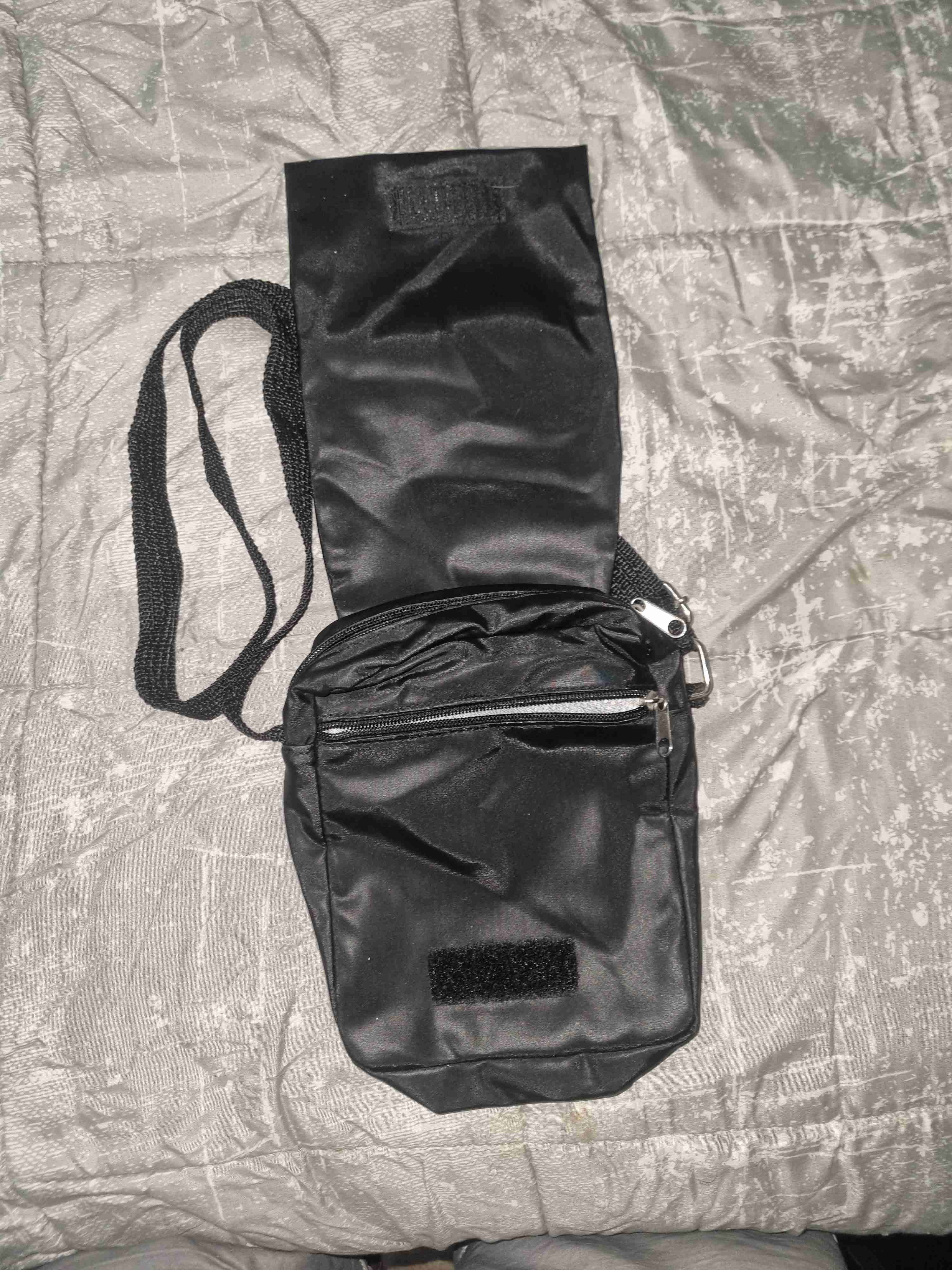 Bolso bandolera negro unisex - miniatura 2