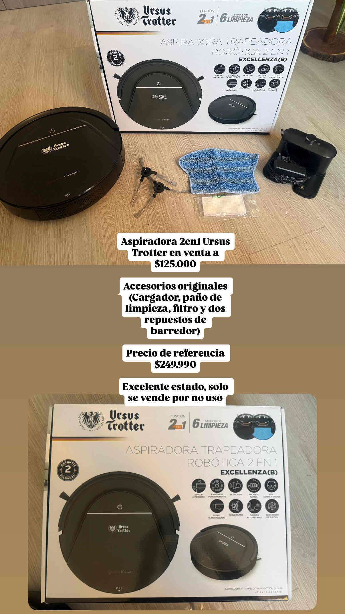 Aspiradora robot Ursus Trotter 2 en 1 - miniatura 3