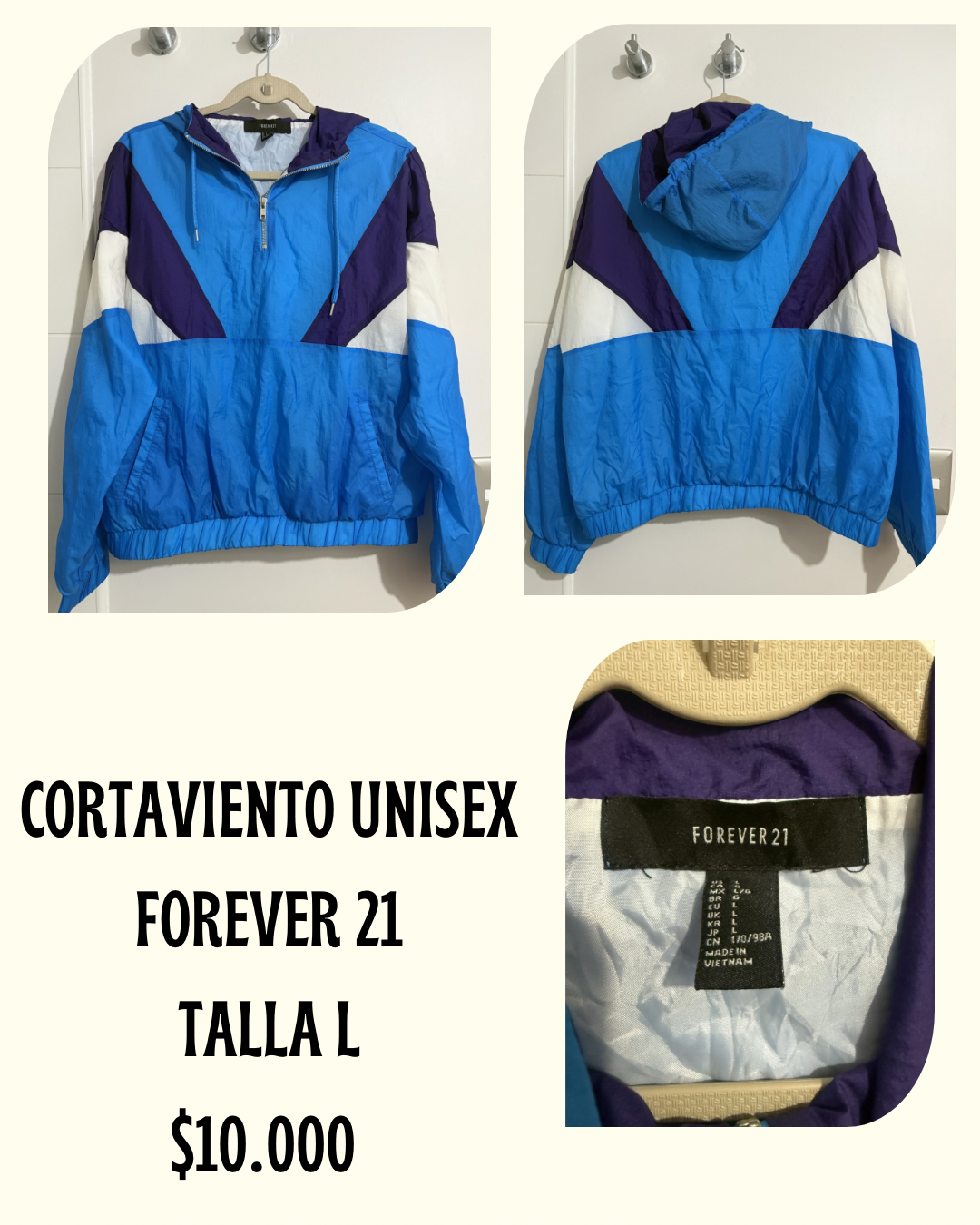 Cortaviento Unisex Forever 21
