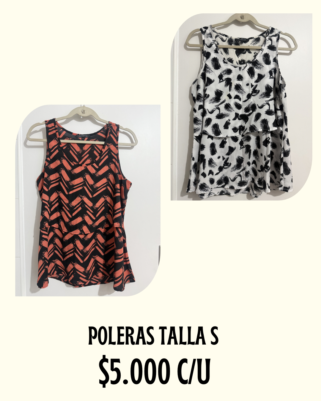 Poleras estampadas talla S y M