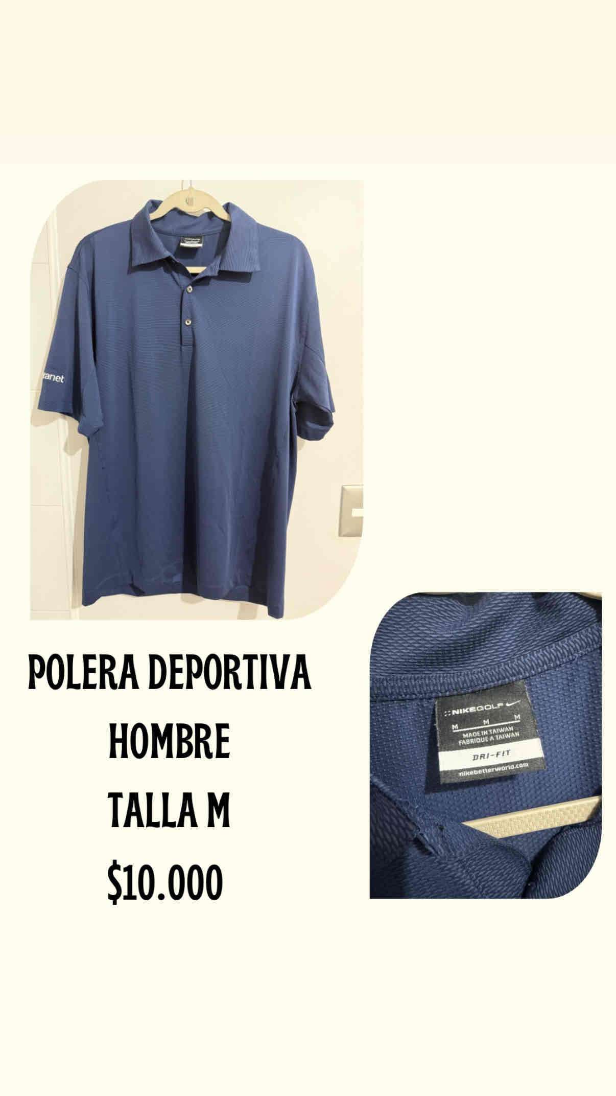 Polera deportiva azul hombre