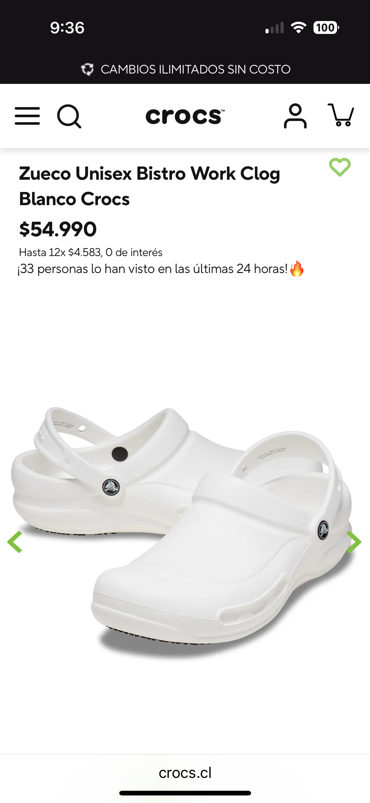 Zuecos blancos Crocs - miniatura 3