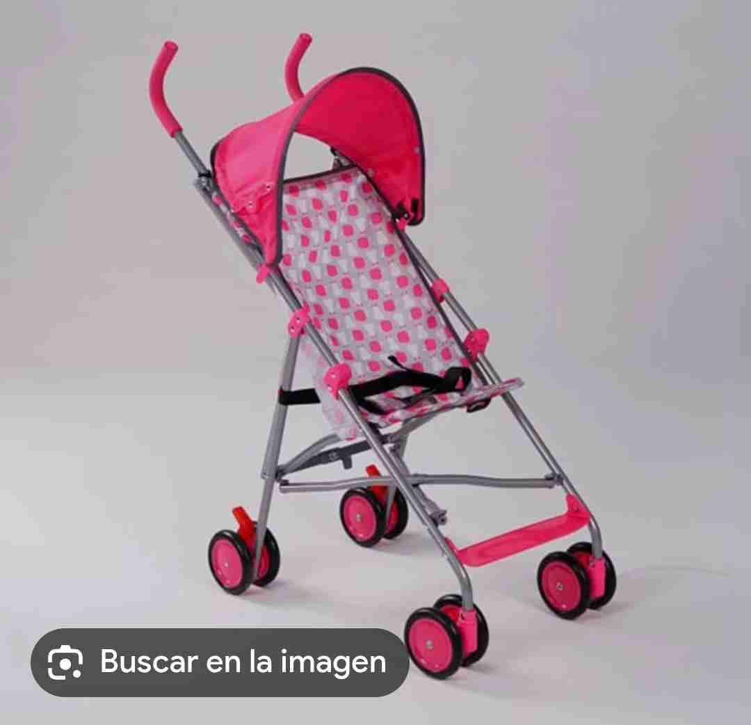 Coche paraguas rosa para bebé - miniatura 2