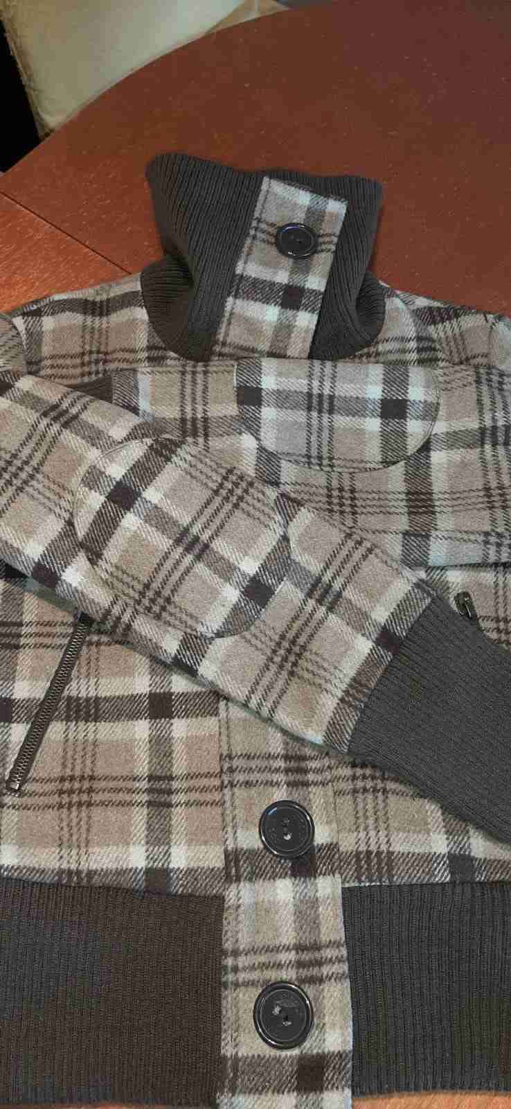 Chaqueta a cuadros marrón - miniatura 3