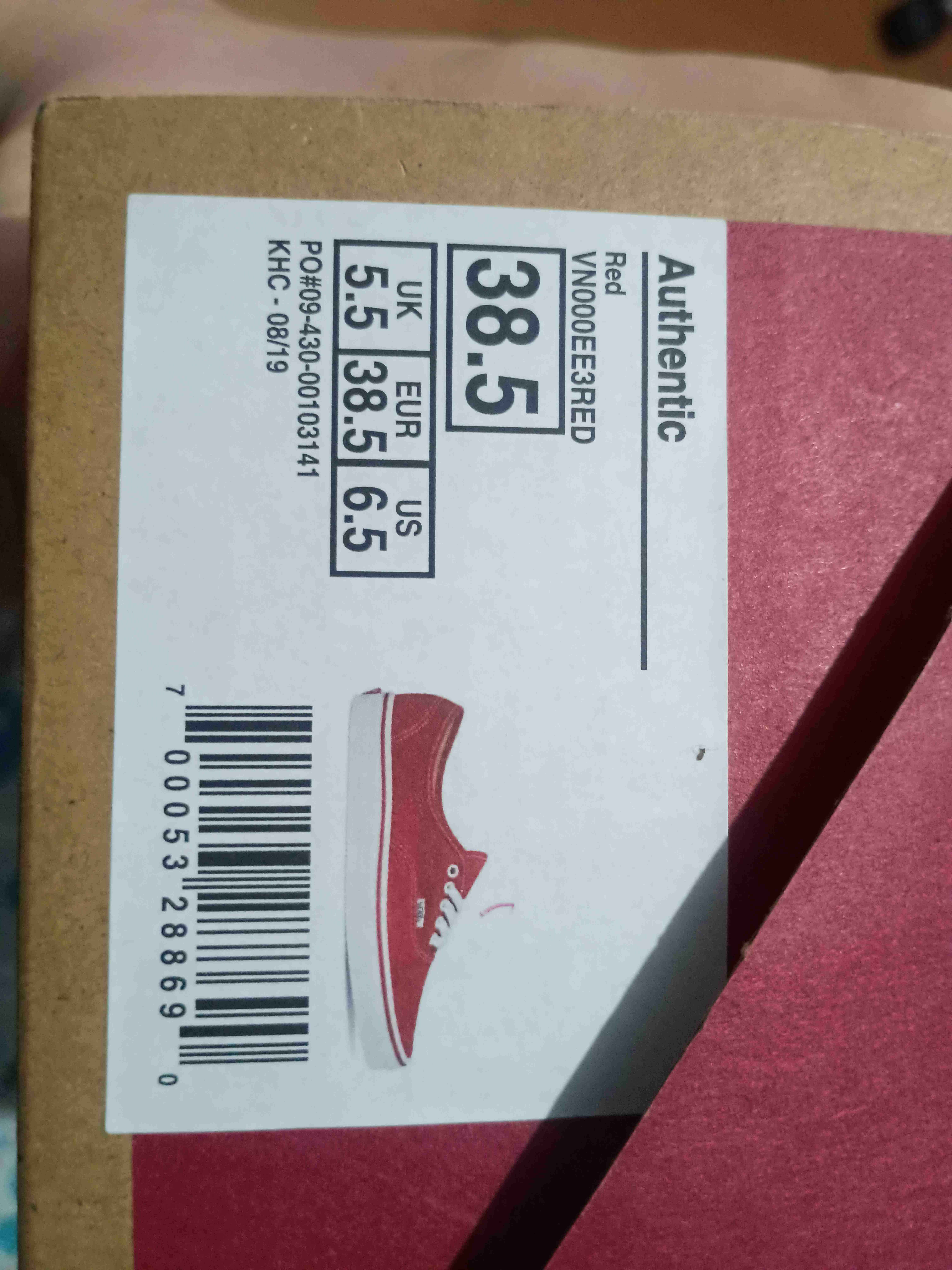 Zapatillas rojas Vans con caja - miniatura 3