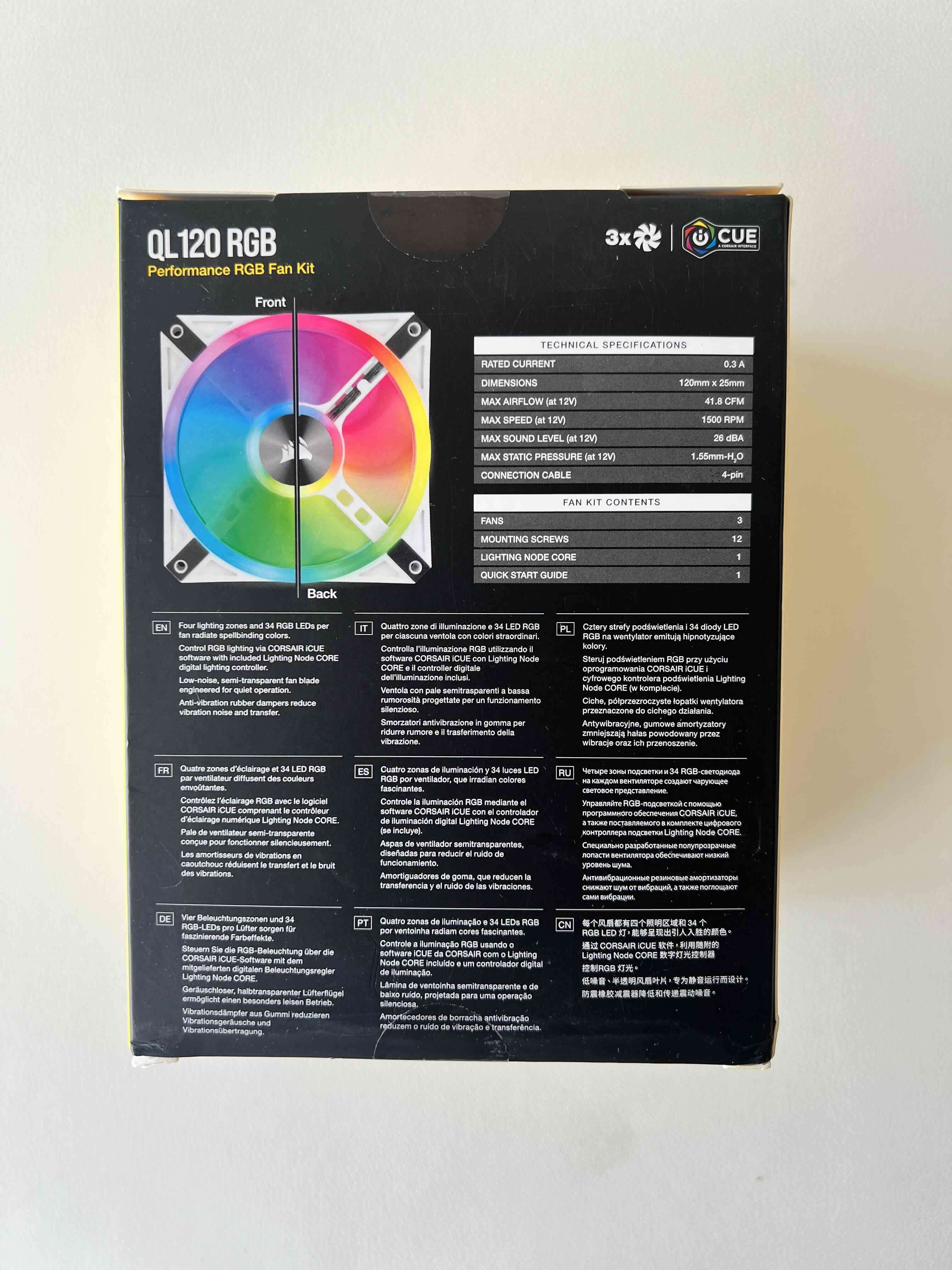 Kit de ventiladores RGB Corsair QL120 - miniatura 2