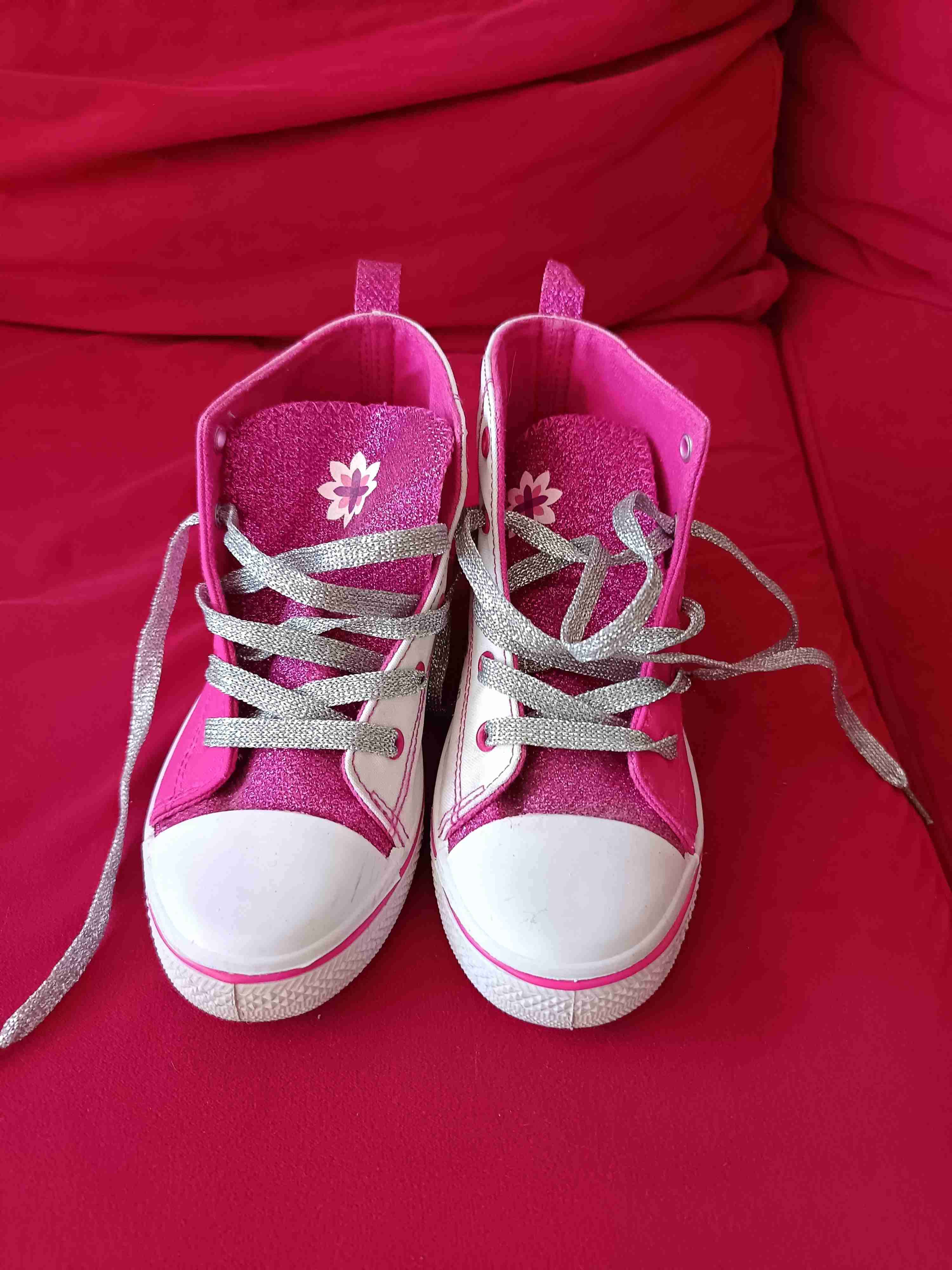 Zapatillas altas rosadas para niñas - miniatura 3