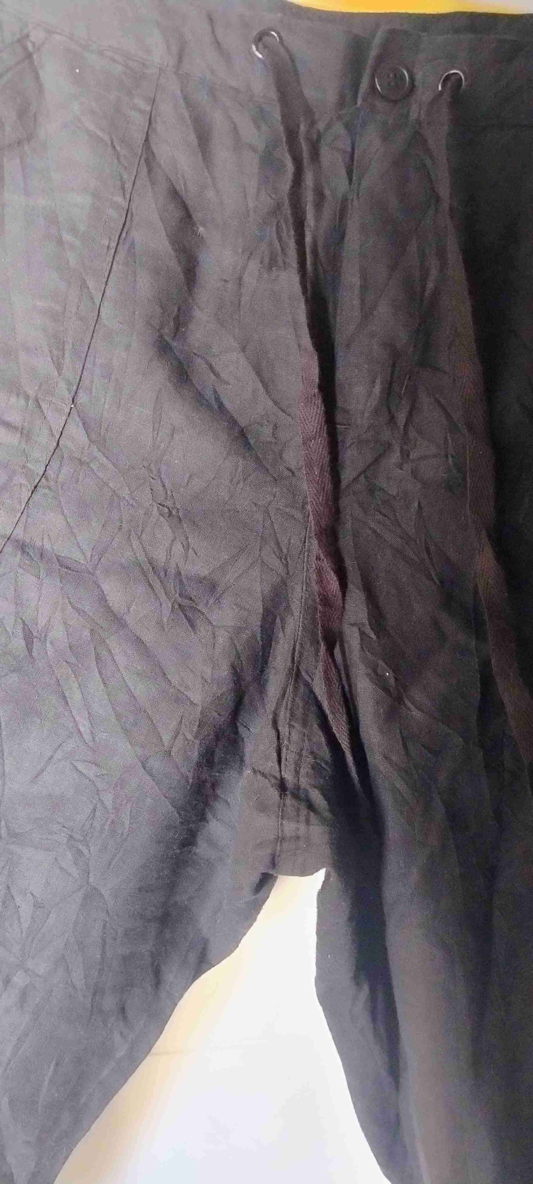 Pantalón lino negro mujer - miniatura 3