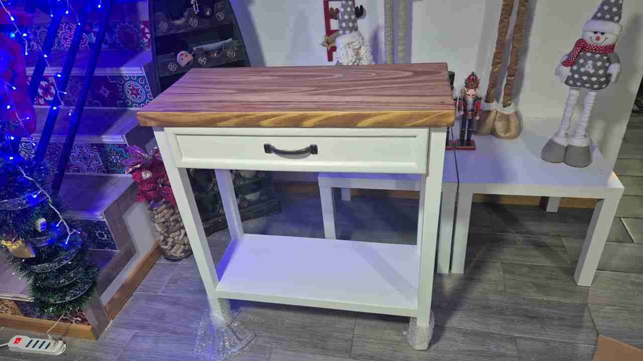Mesa de Arrimo de Madera Natural - miniatura 4