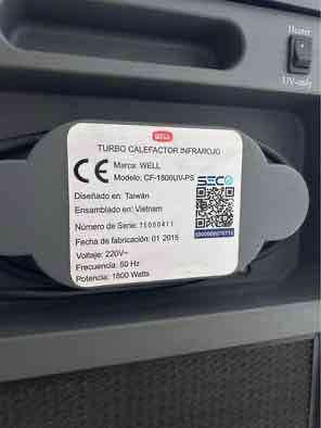 Calefactor eléctrico WELL CF‑180 - miniatura 3