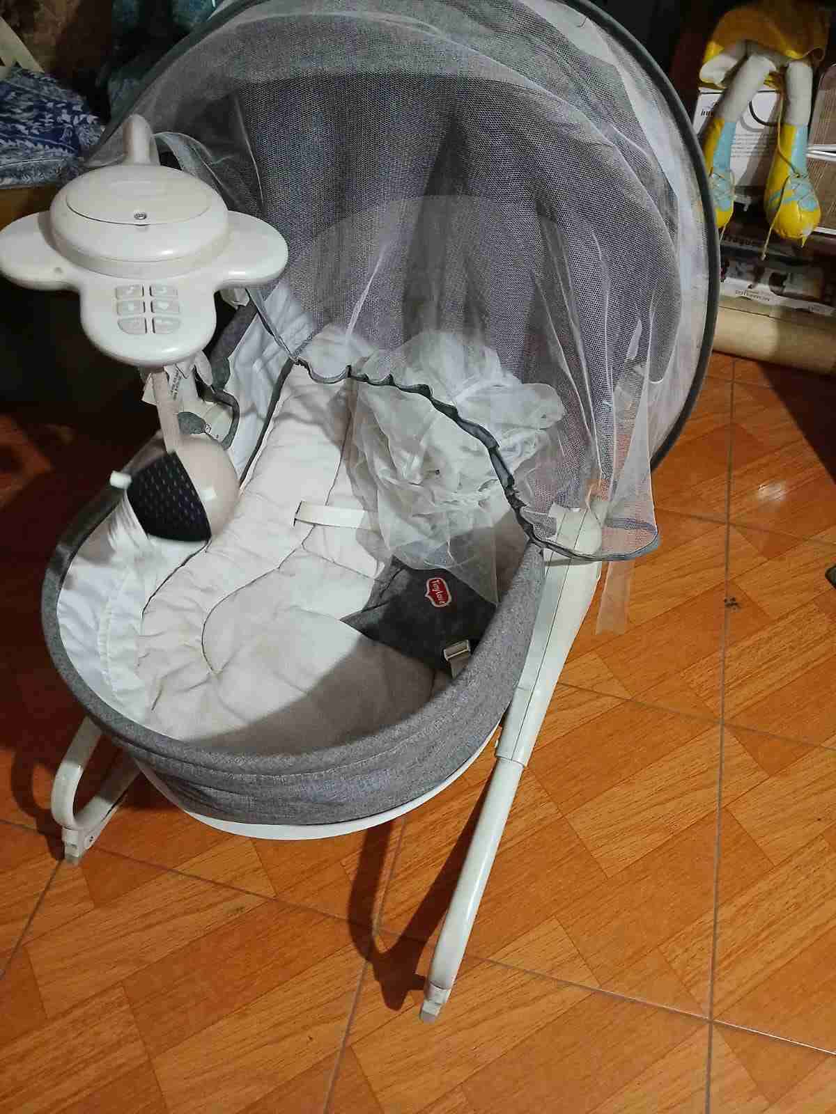 Cuna mesedora gris - miniatura 2