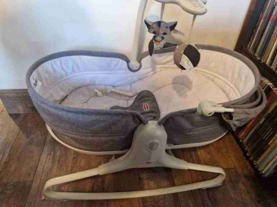 Cuna mesedora gris - miniatura 6