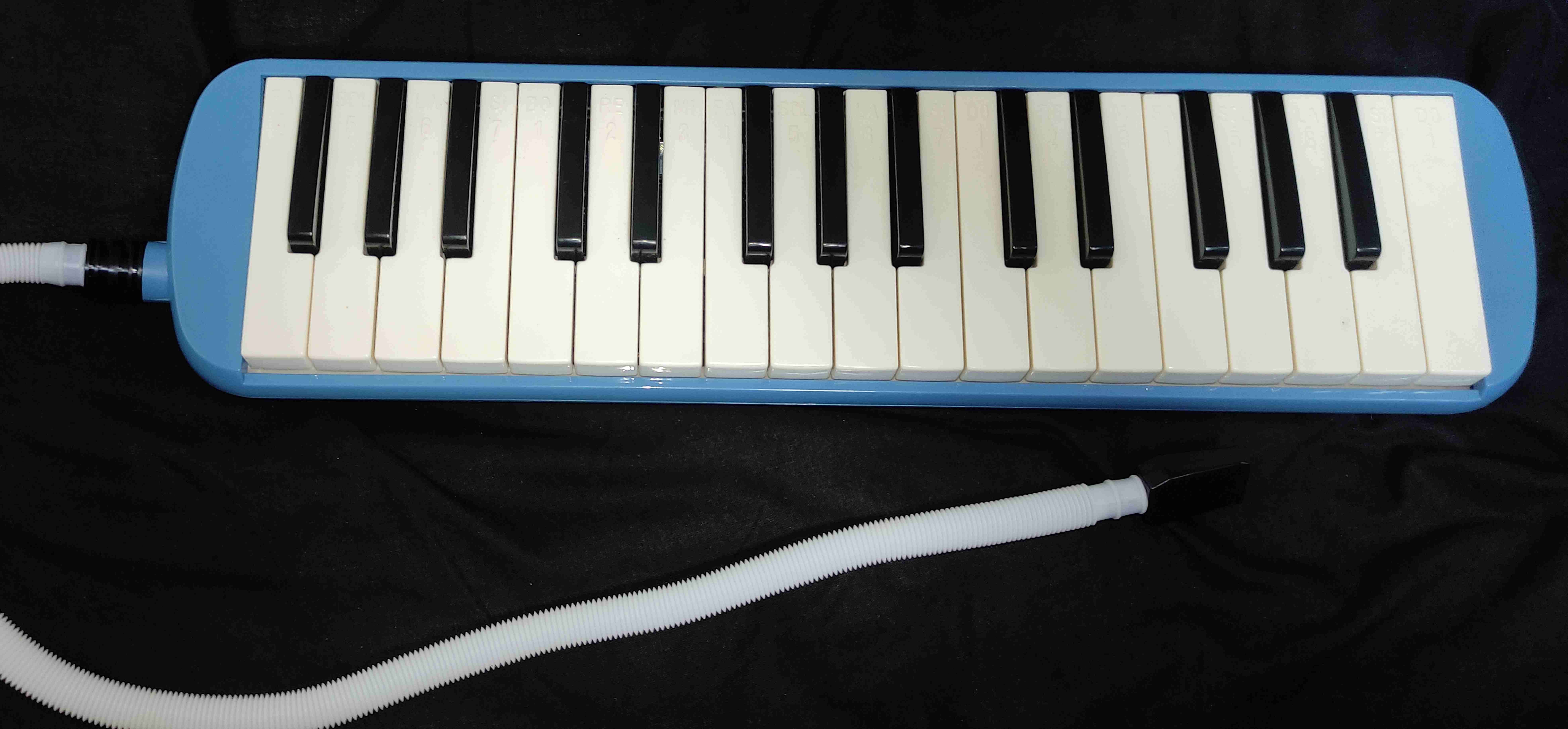 Melódica azul con boquilla