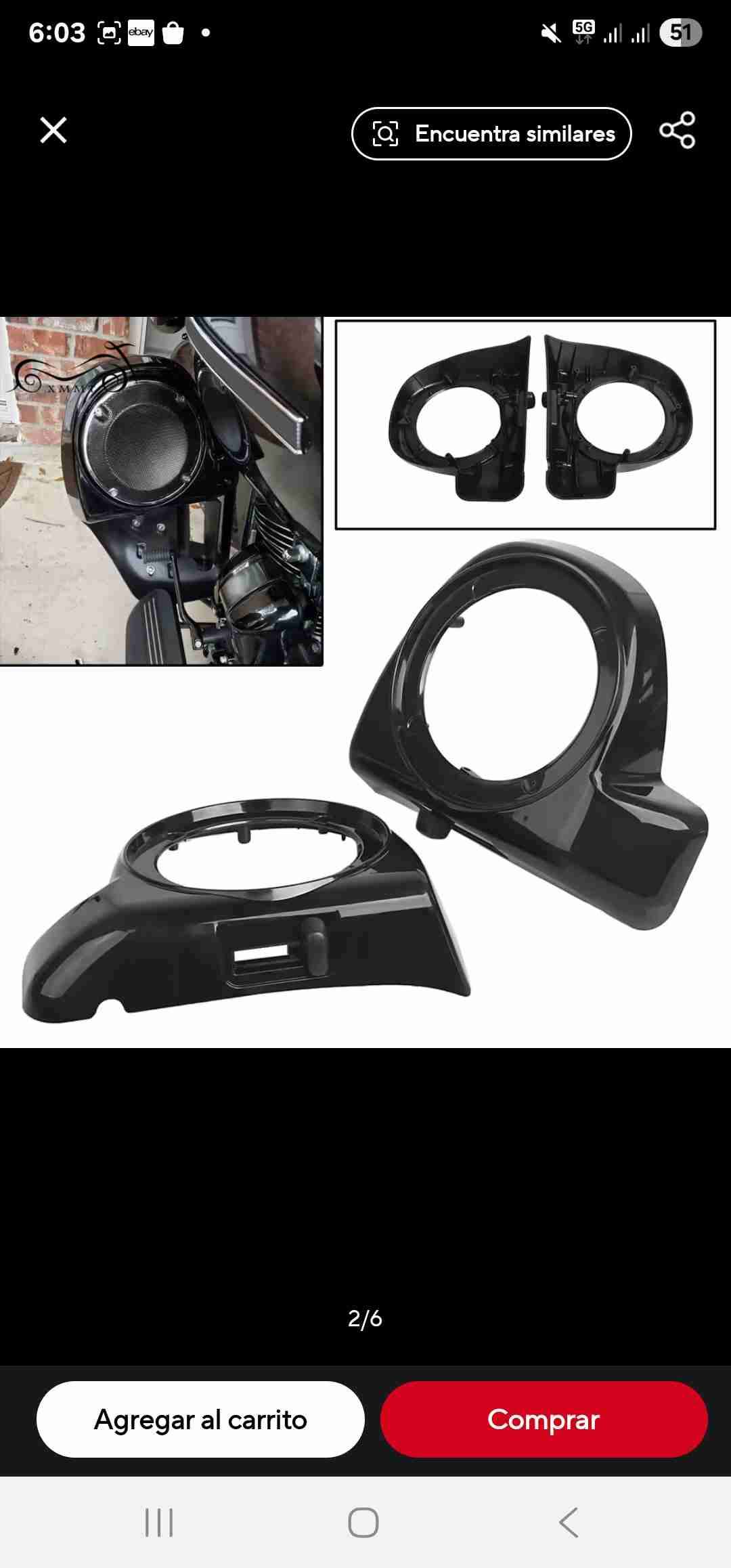 Soporte Parlantes Harley 6.5 pulgadas - miniatura 3