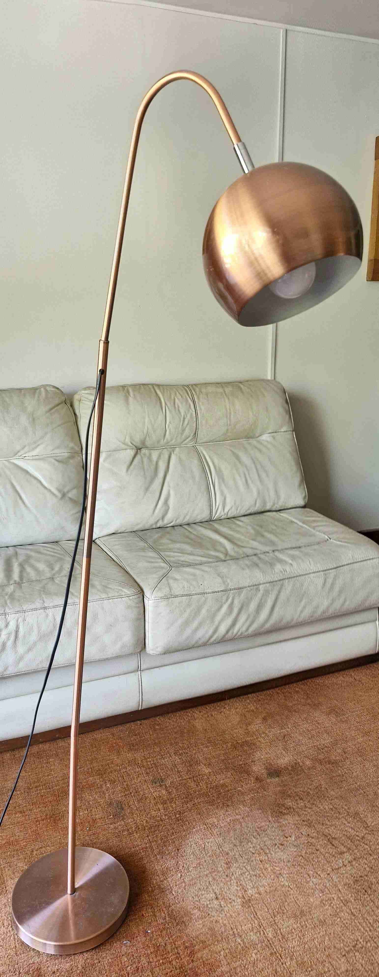 Lámpara de pie cobre moderna - miniatura 2