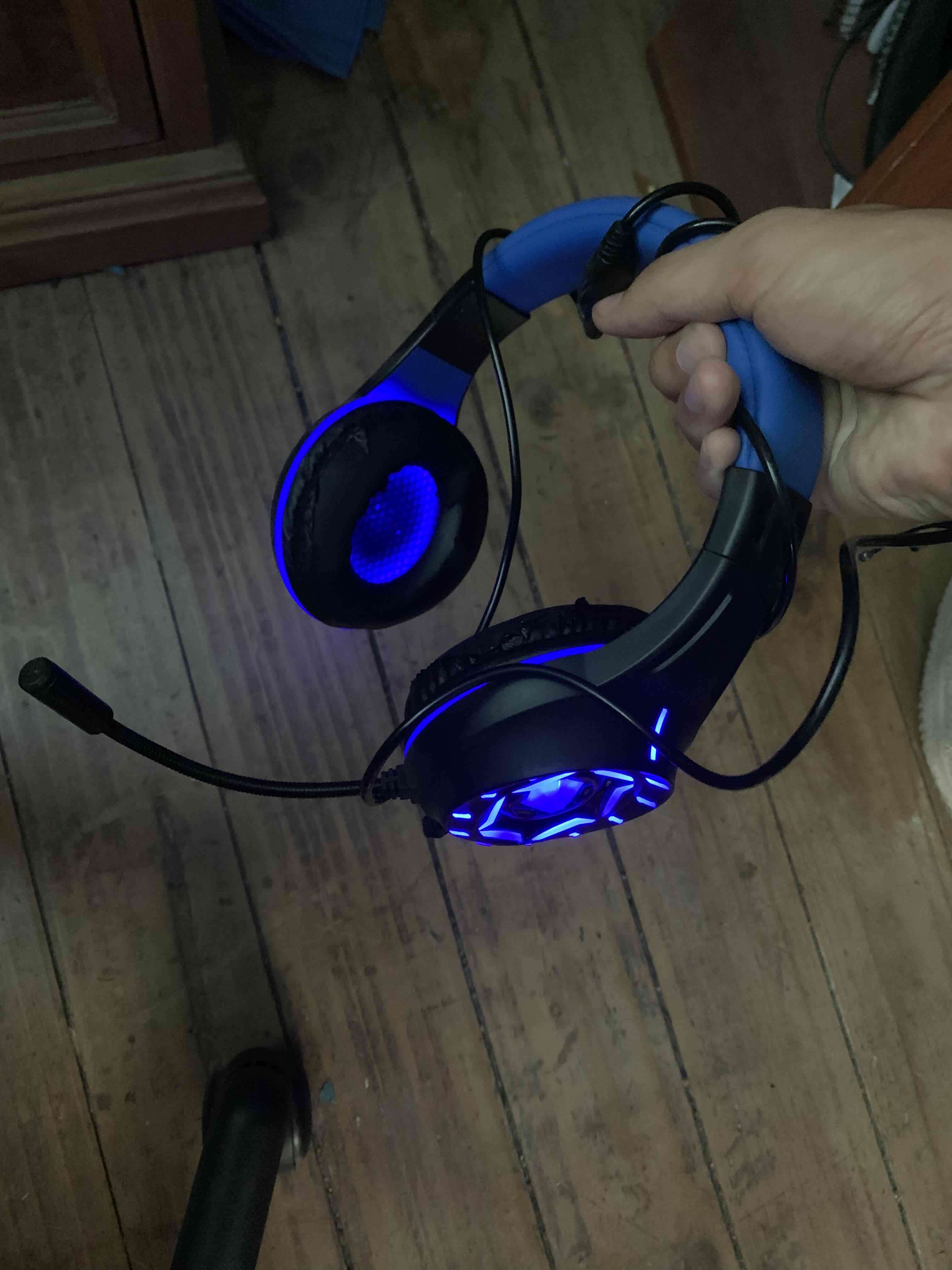 Auriculares con micrófono negro y azul - miniatura 6