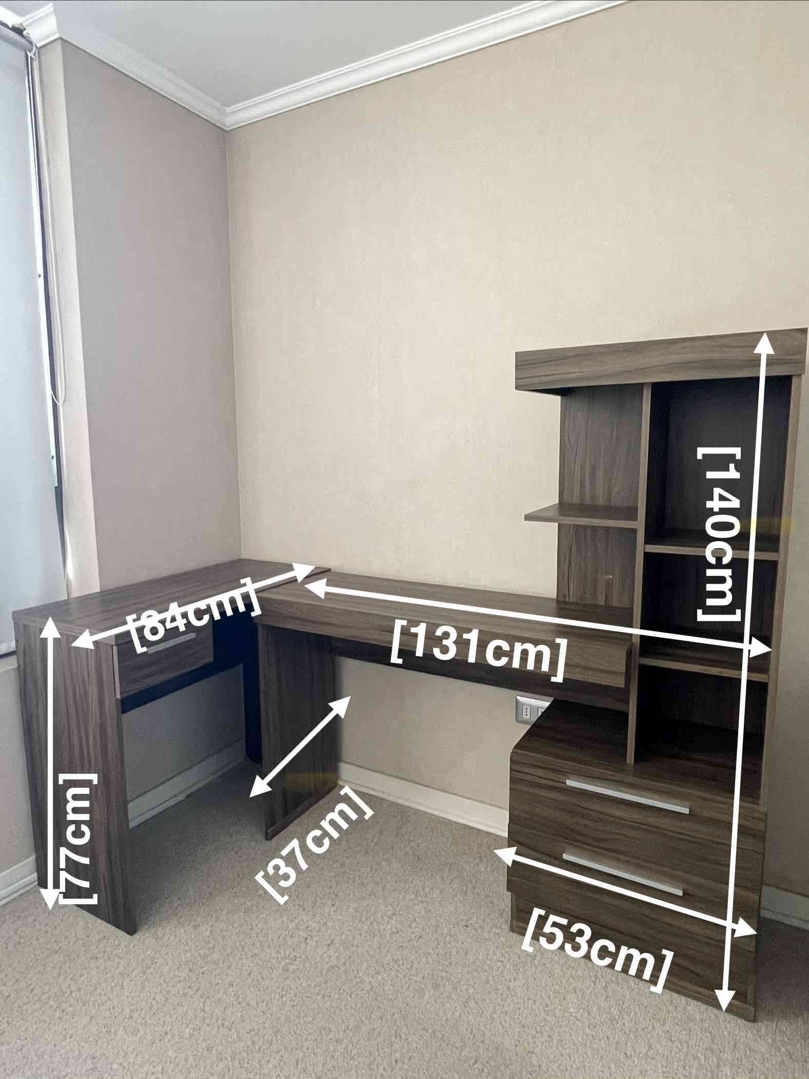 Escritorio de esquina en madera - miniatura 3