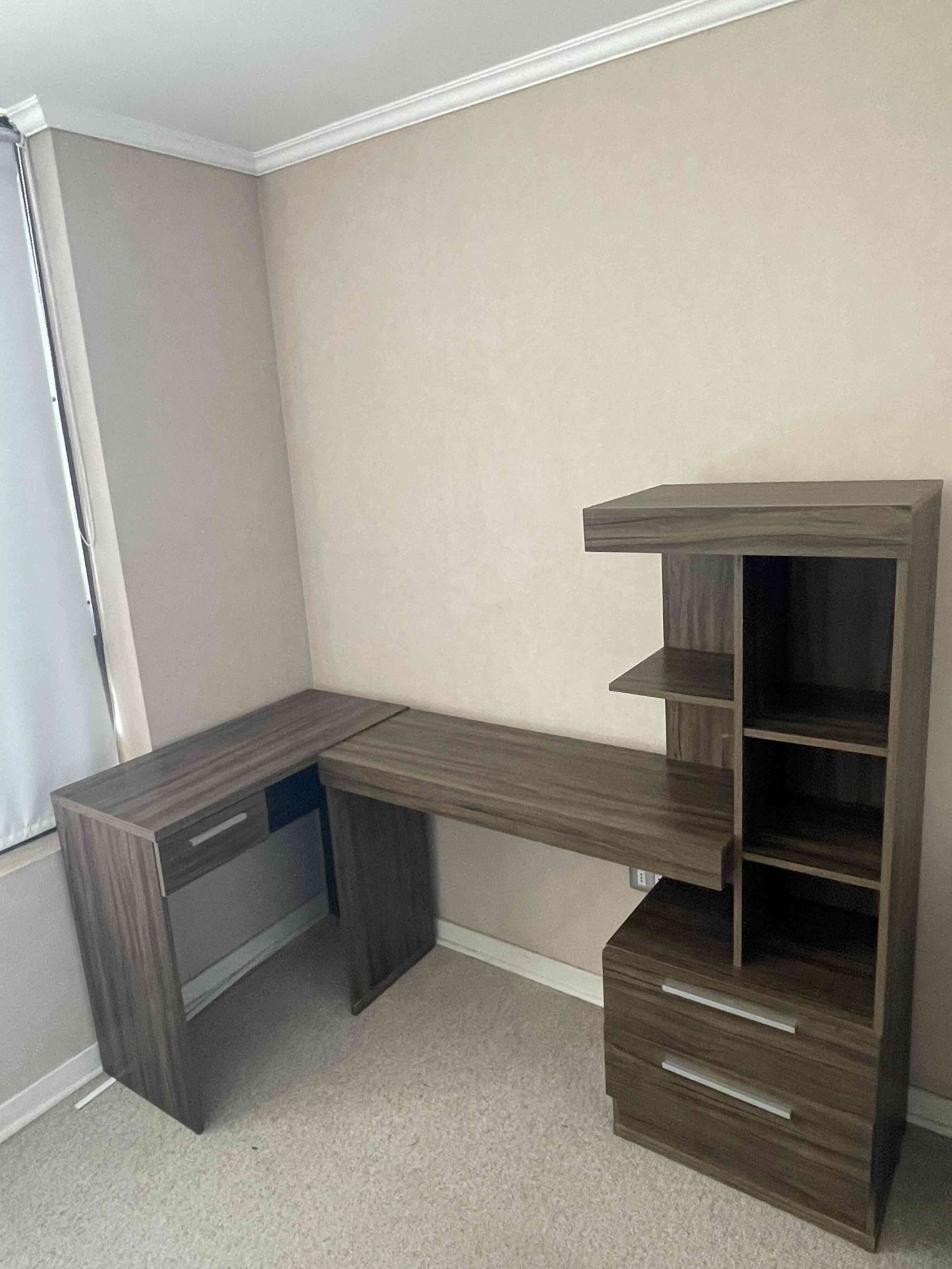 Escritorio de esquina en madera - miniatura 5