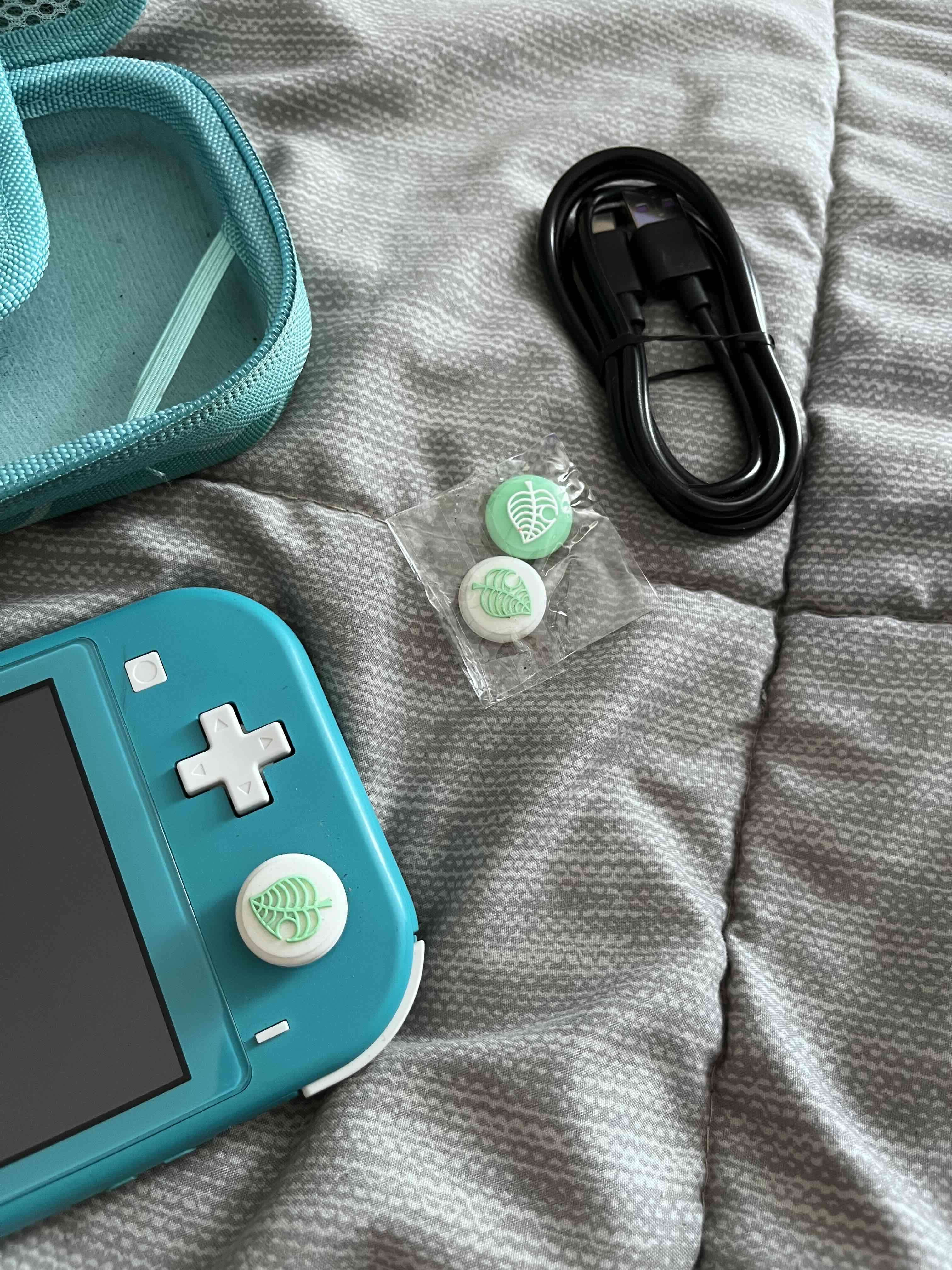 Consola portátil azul con accesorios - miniatura 2