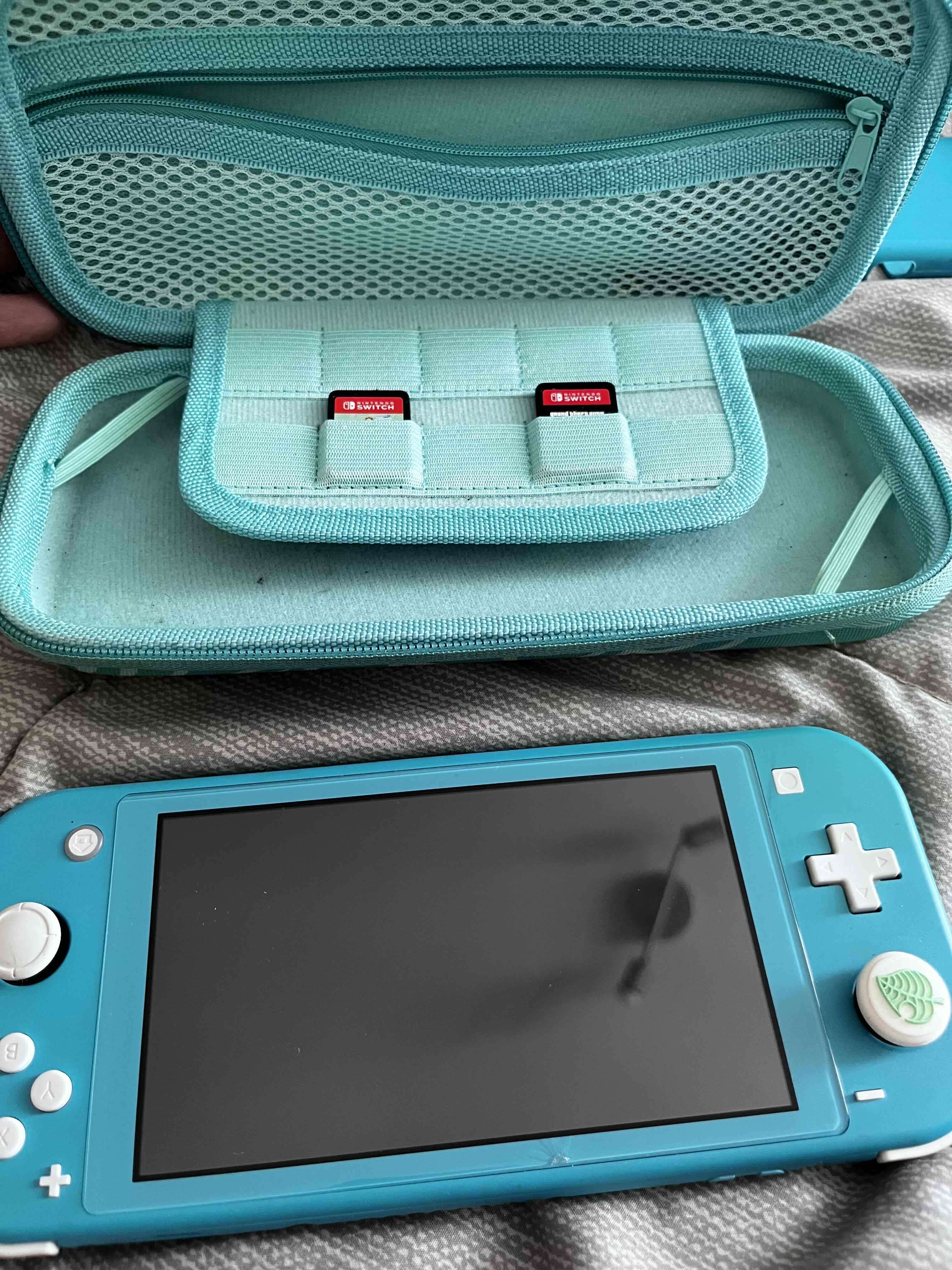 Consola portátil azul con accesorios - miniatura 3