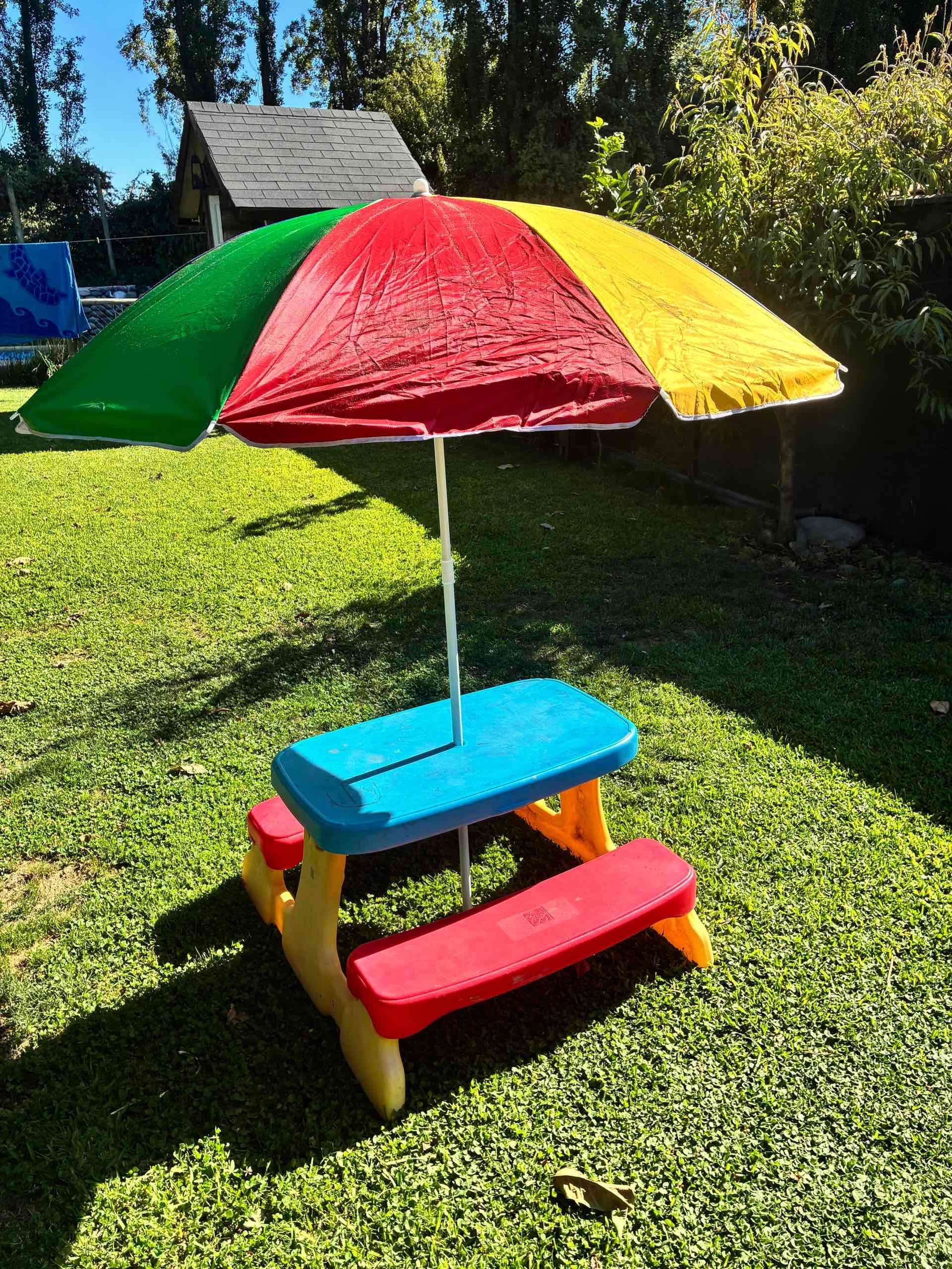 Mesa de picnic para niños con sombrilla - miniatura 2