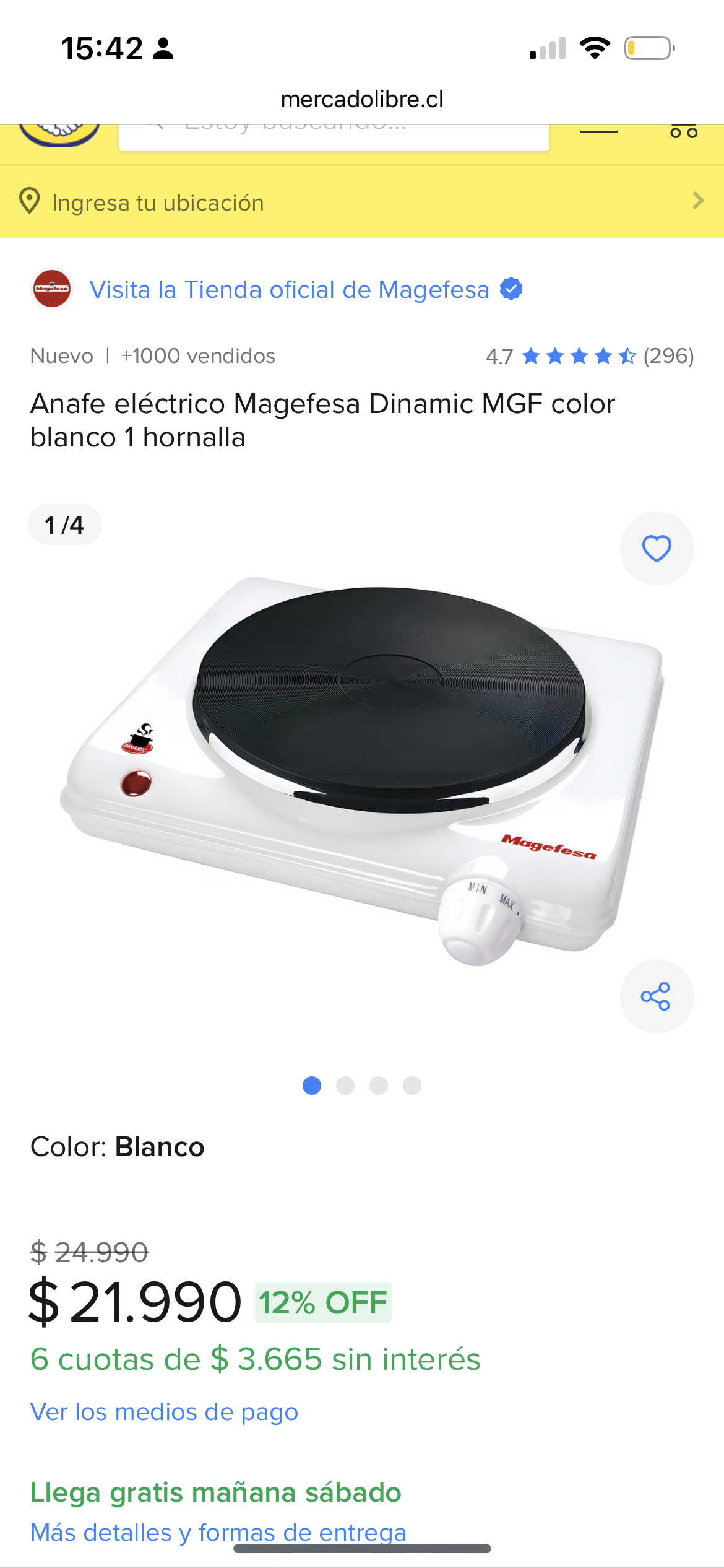 Cocina eléctrica Magafesa usada - miniatura 4