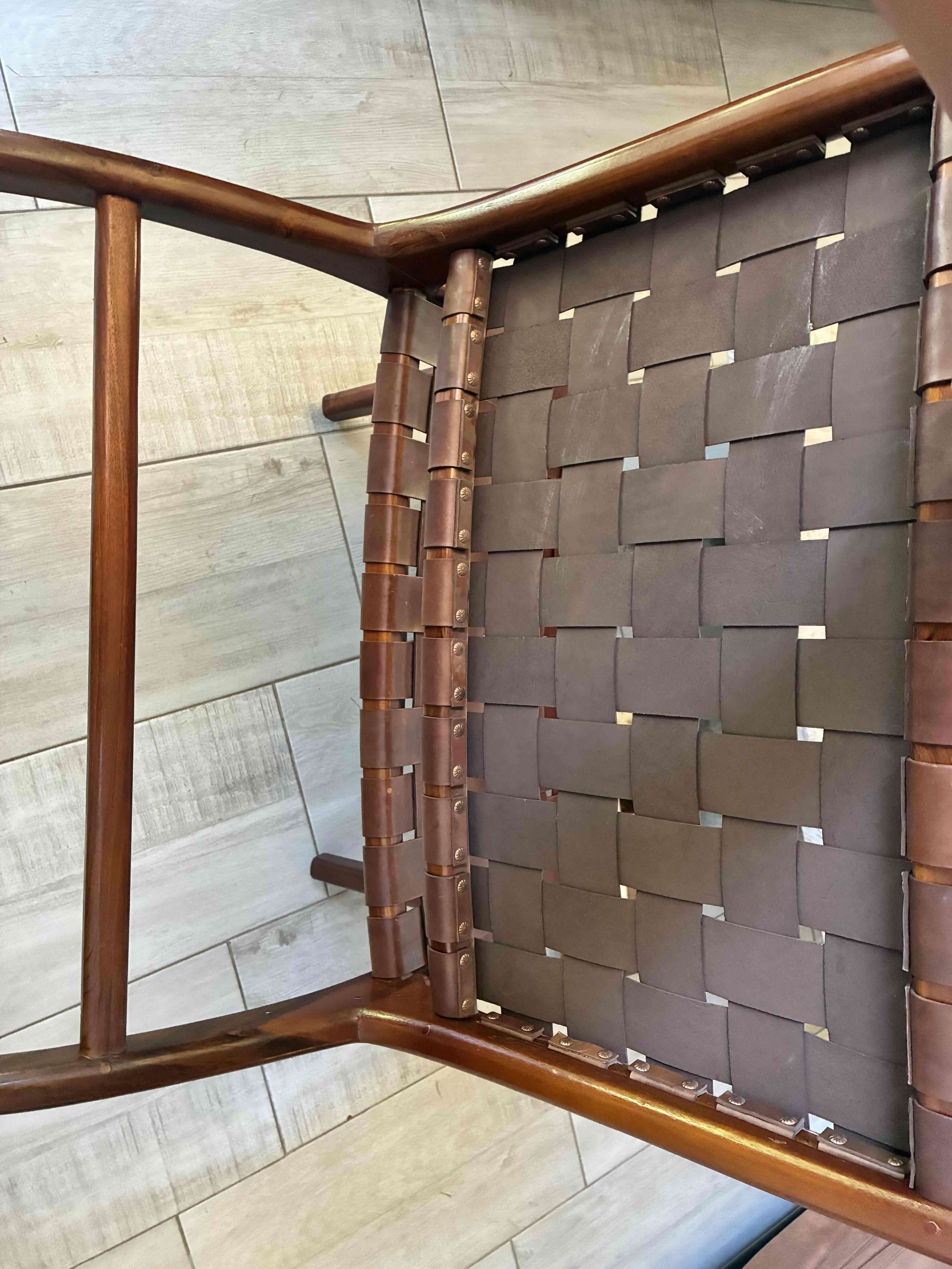 Silla de cuero trenzado - miniatura 2