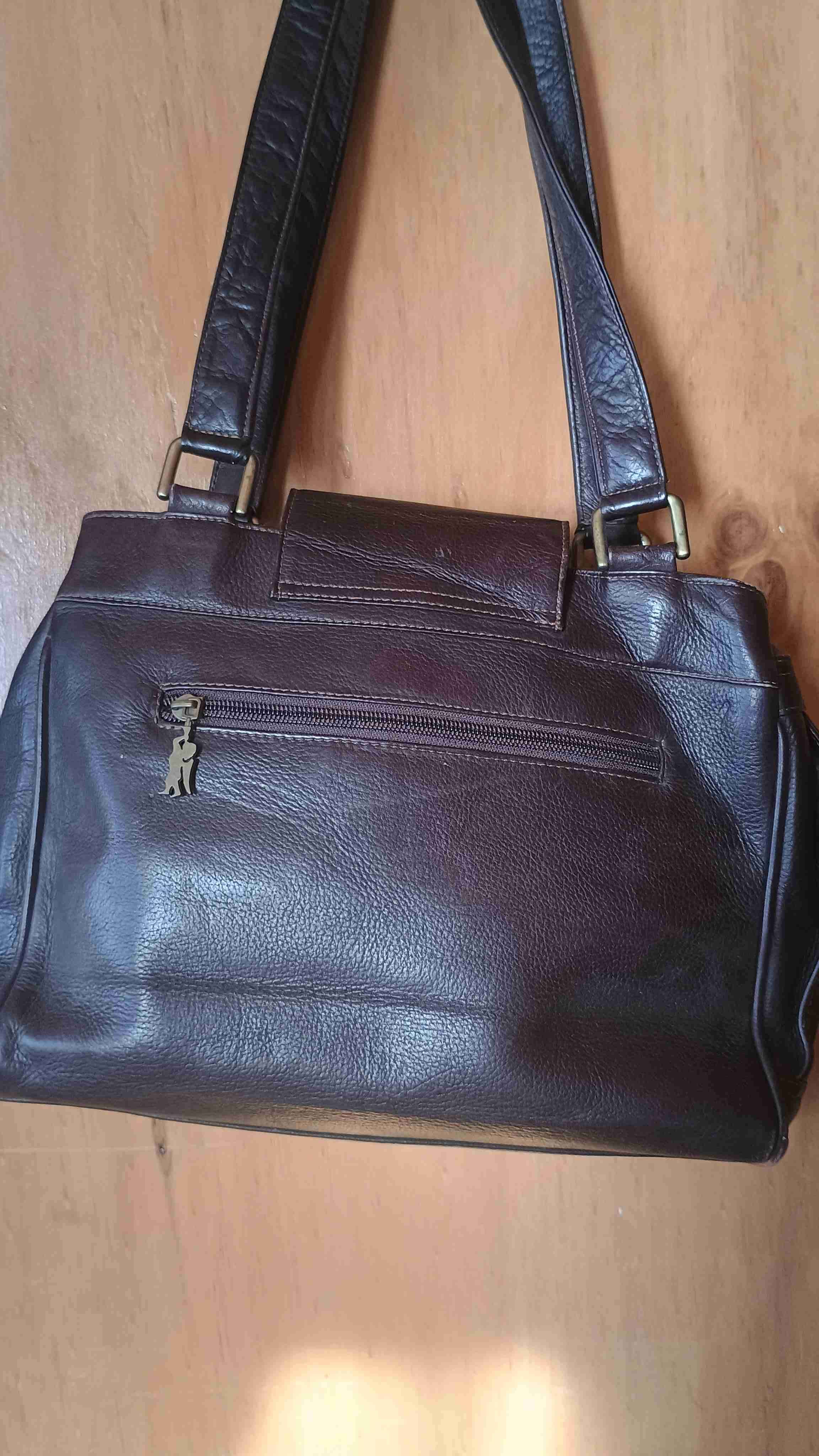 Cartera nueva de cuero marrón - miniatura 3