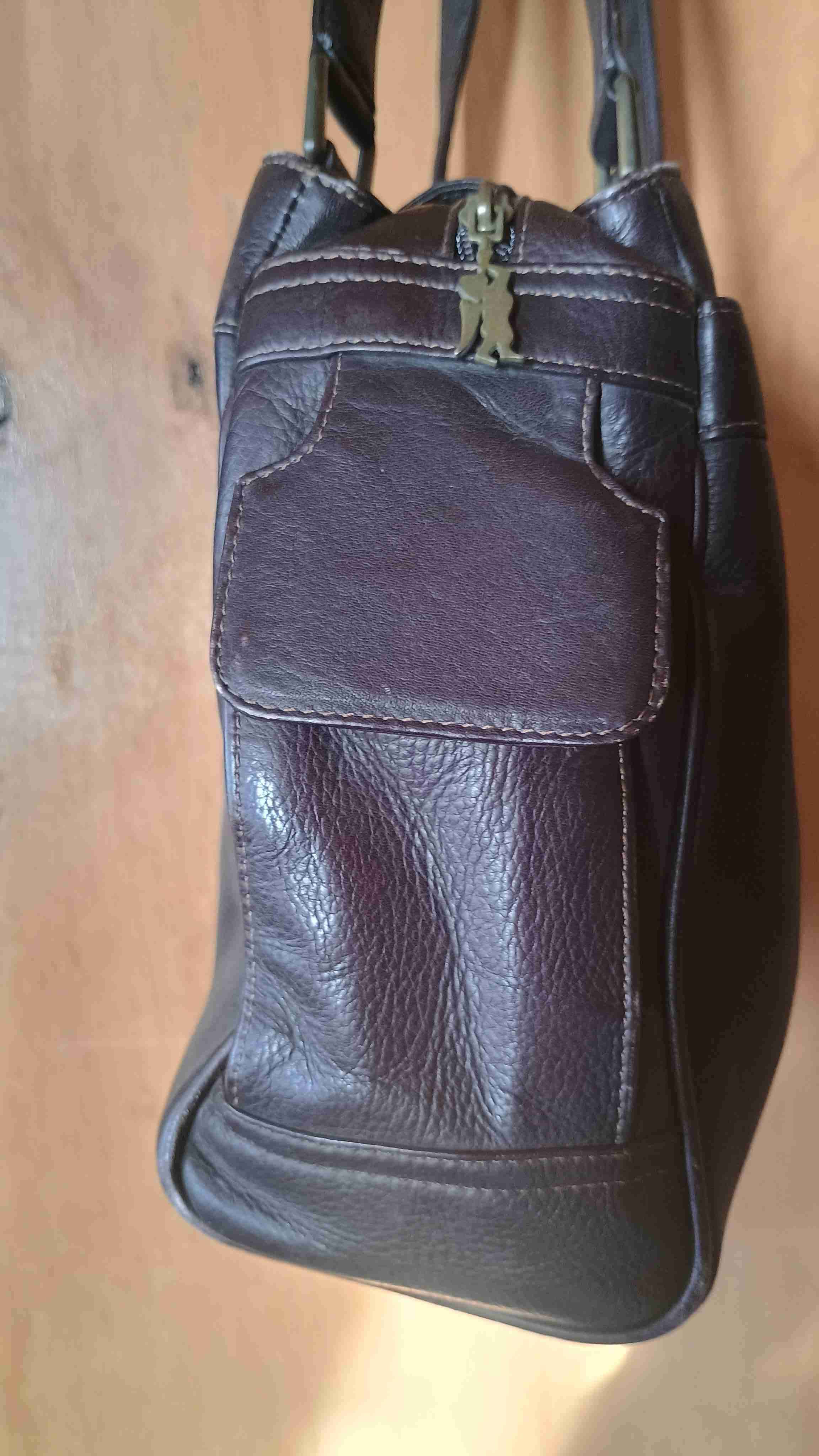 Cartera nueva de cuero marrón - miniatura 6