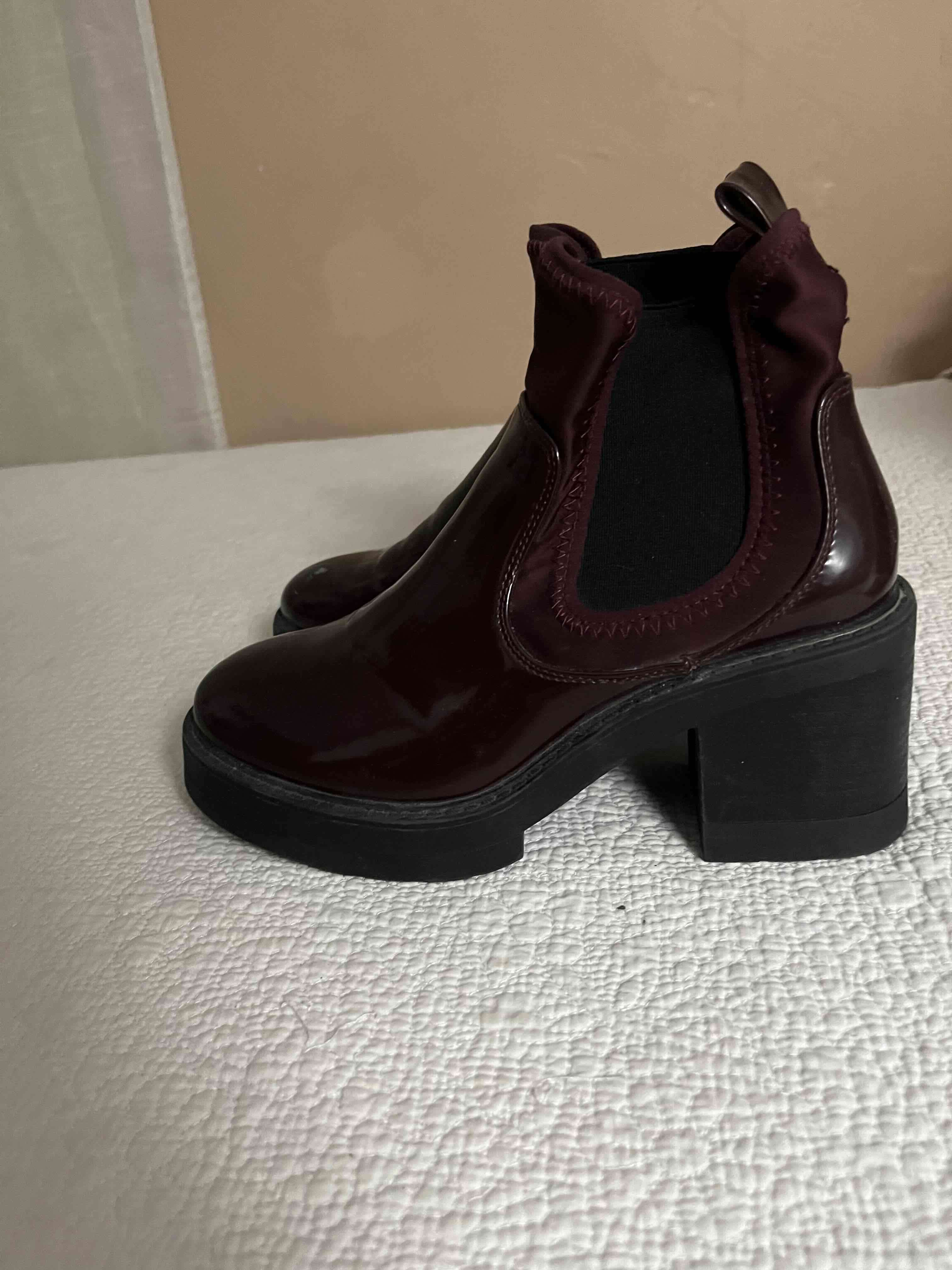 Botines burdeos de charol talla 36 - miniatura 3