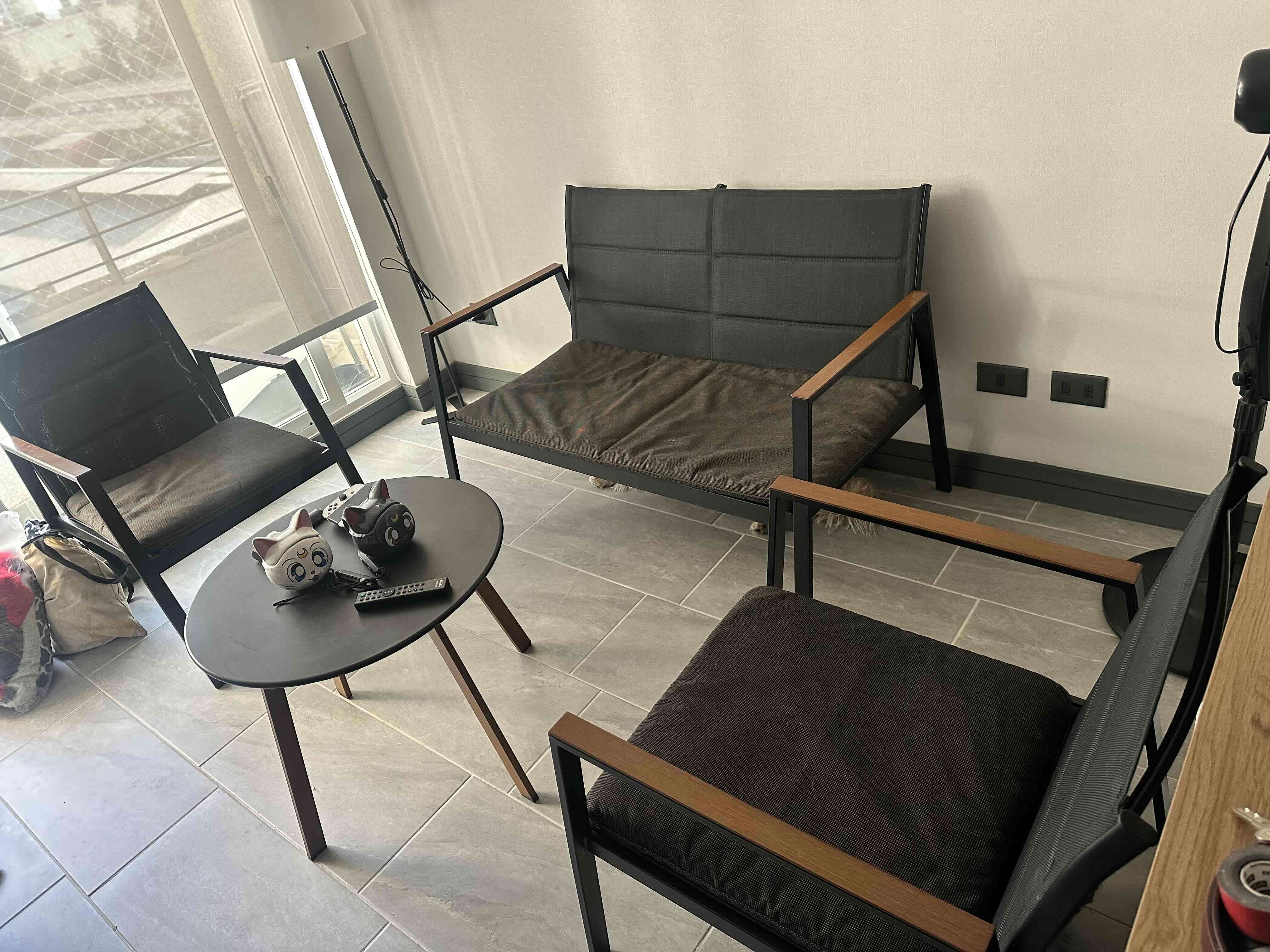 Juego de muebles de terraza de metal