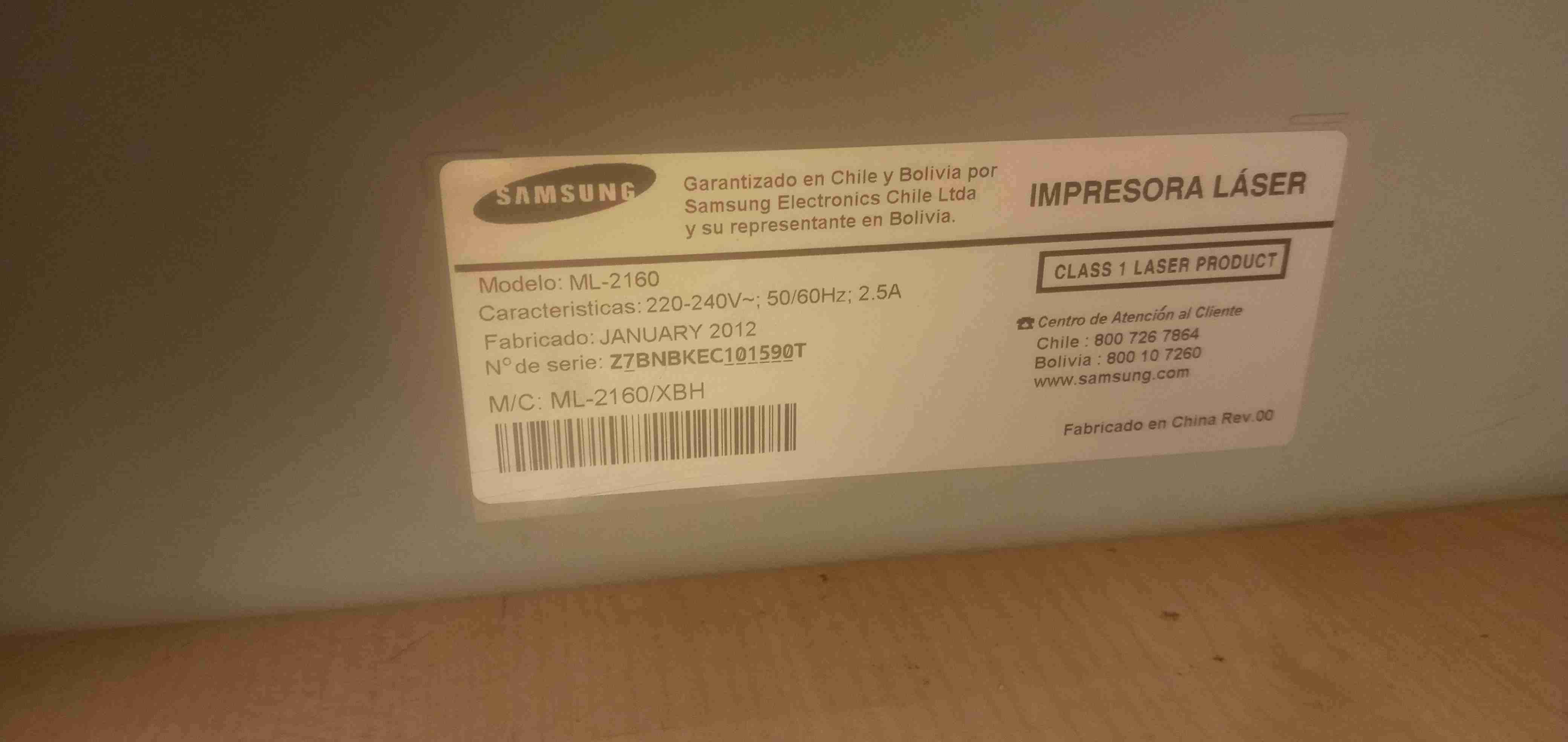 Impresora láser Samsung ML-2160 - miniatura 3