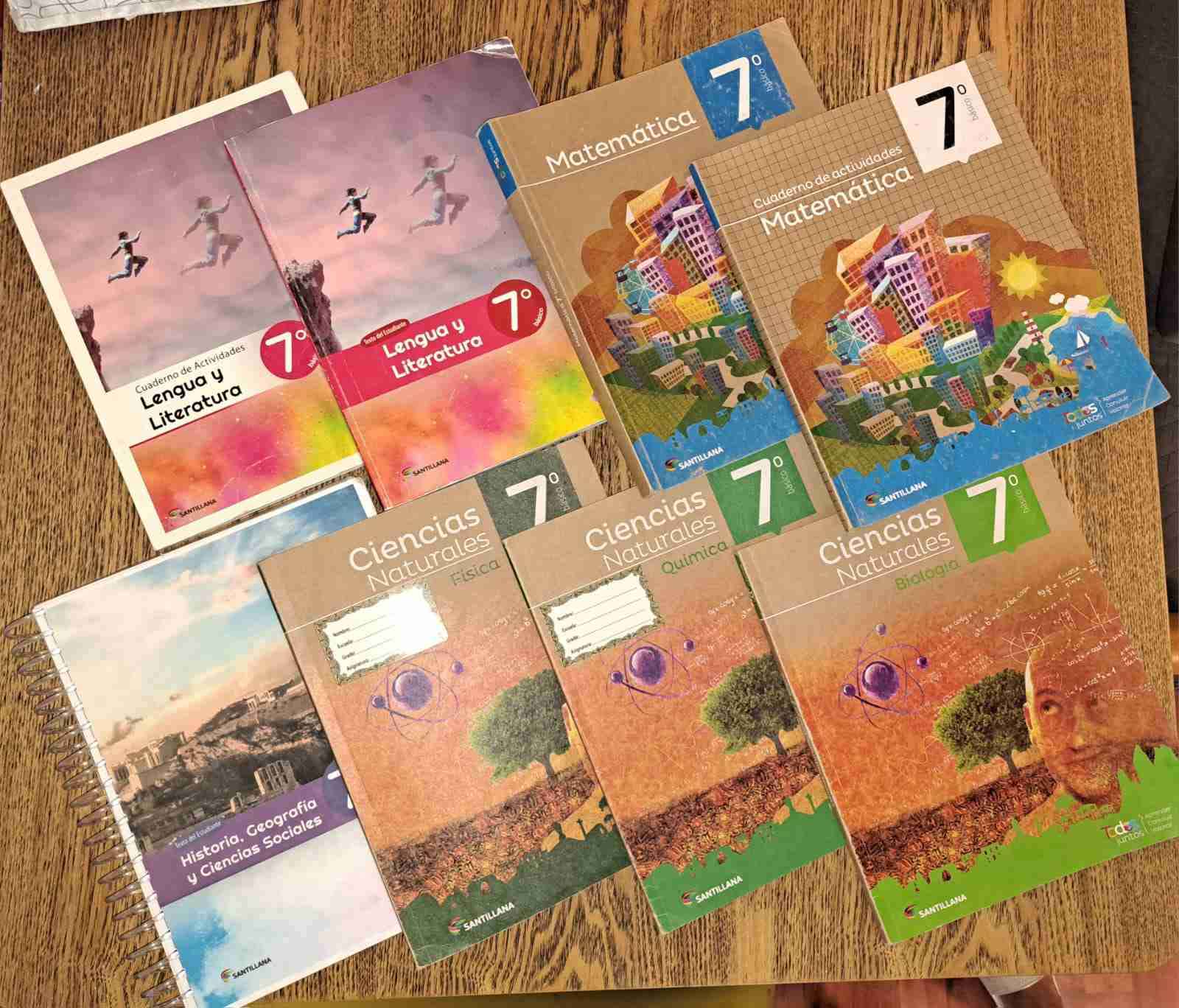 Libros 7mo Básico Santillana