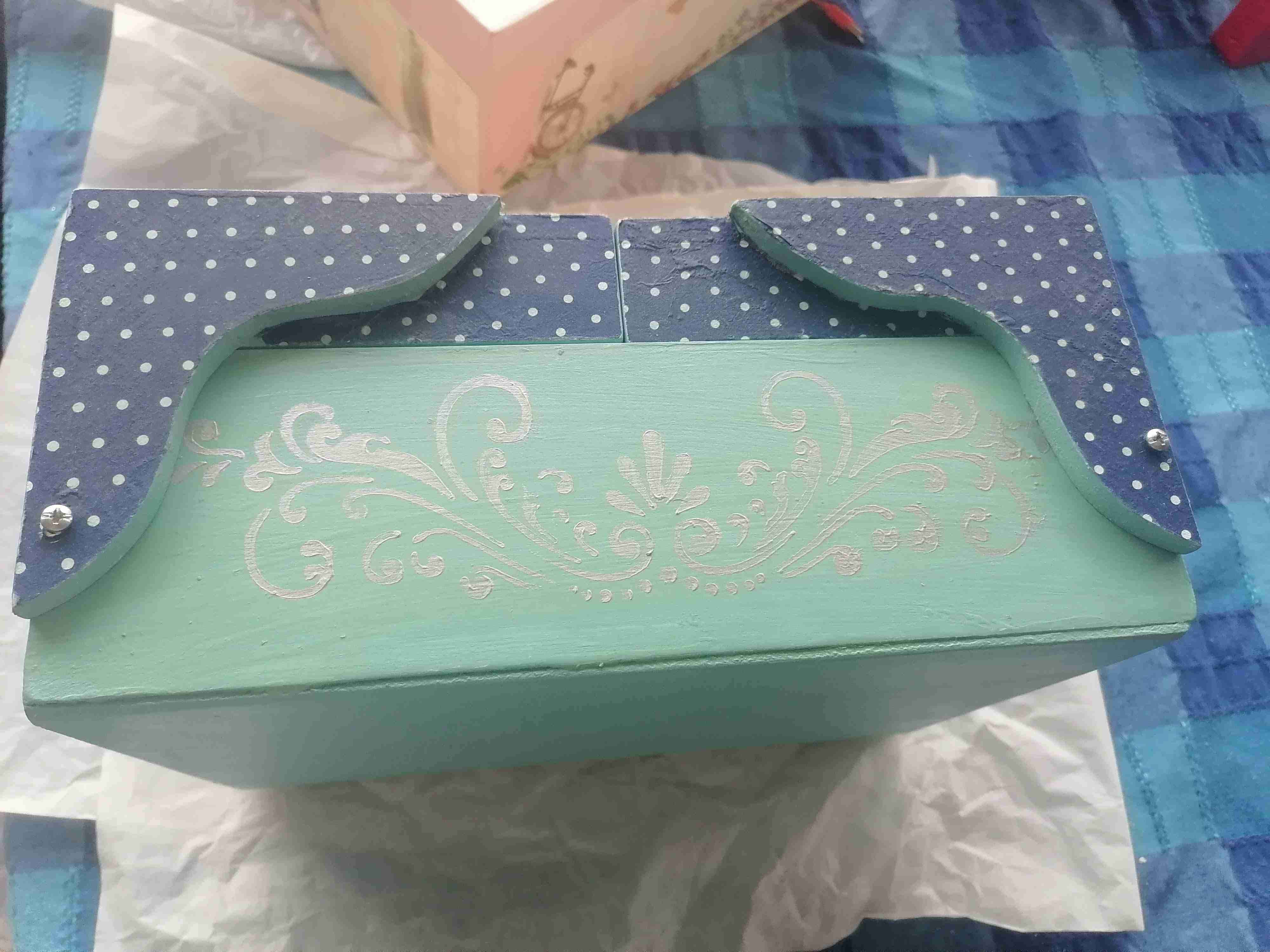 Caja organizadora costurero artesanal - miniatura 3