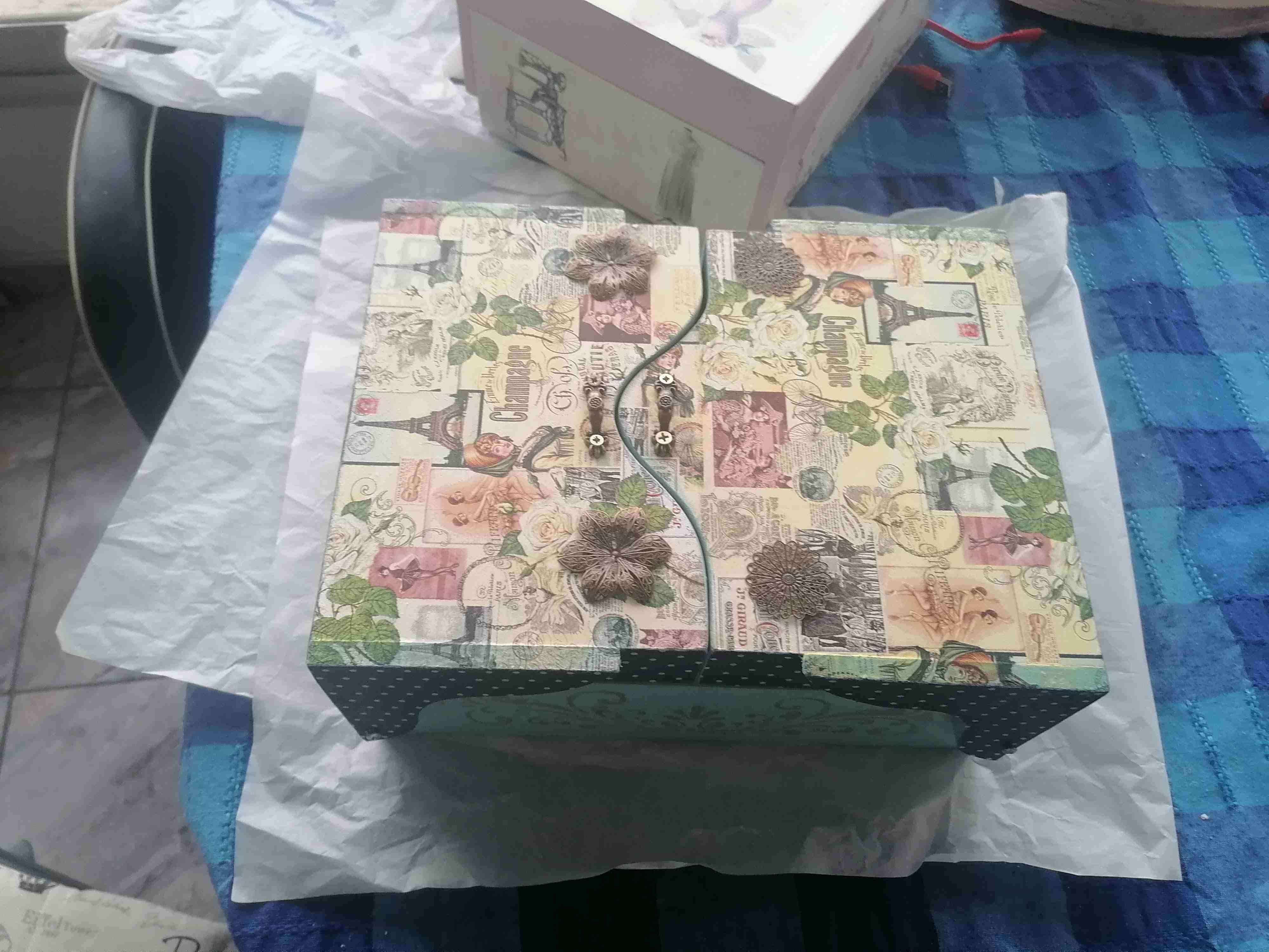 Caja organizadora costurero artesanal - miniatura 4