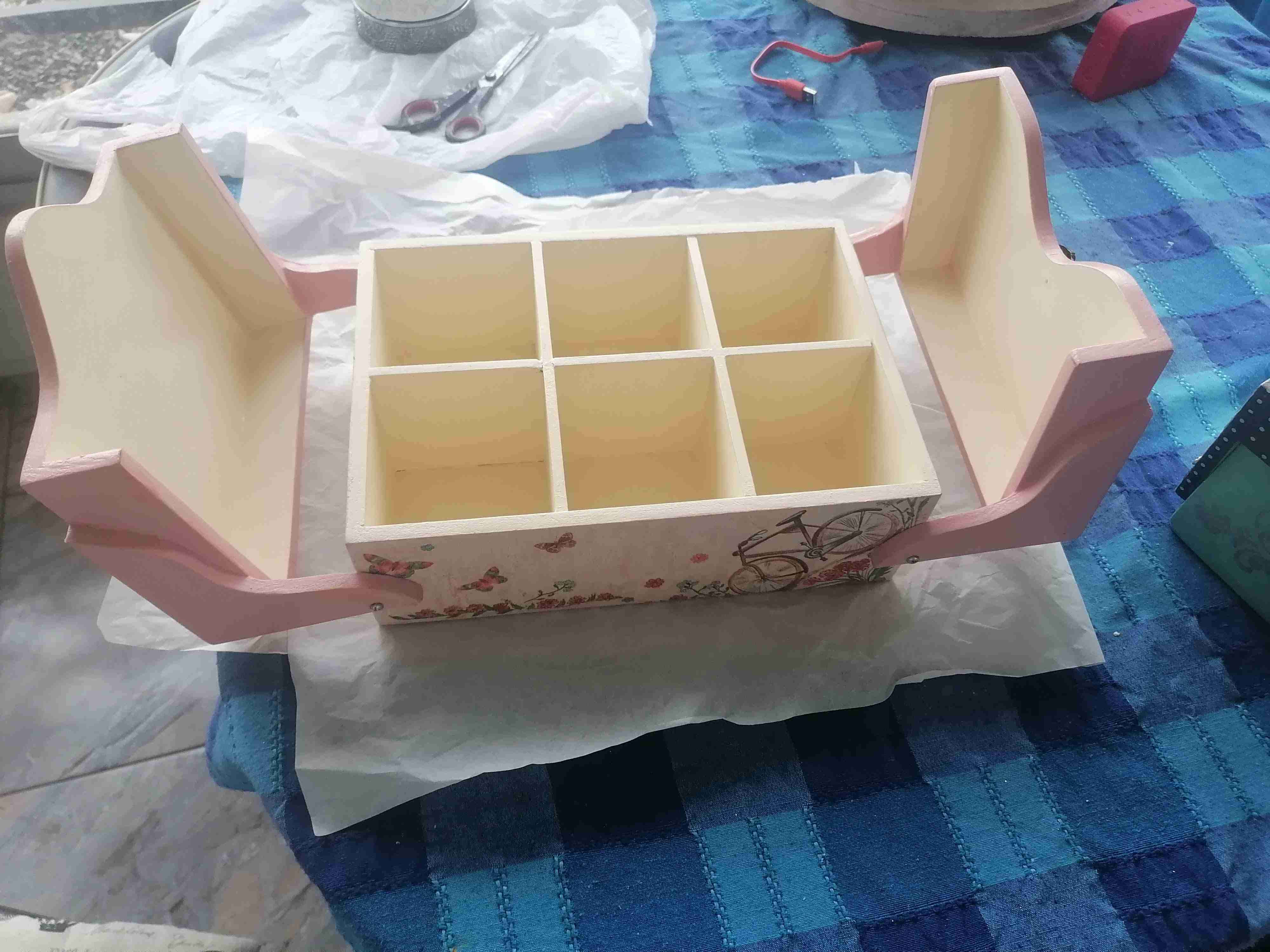 Caja organizadora costurero artesanal - miniatura 5