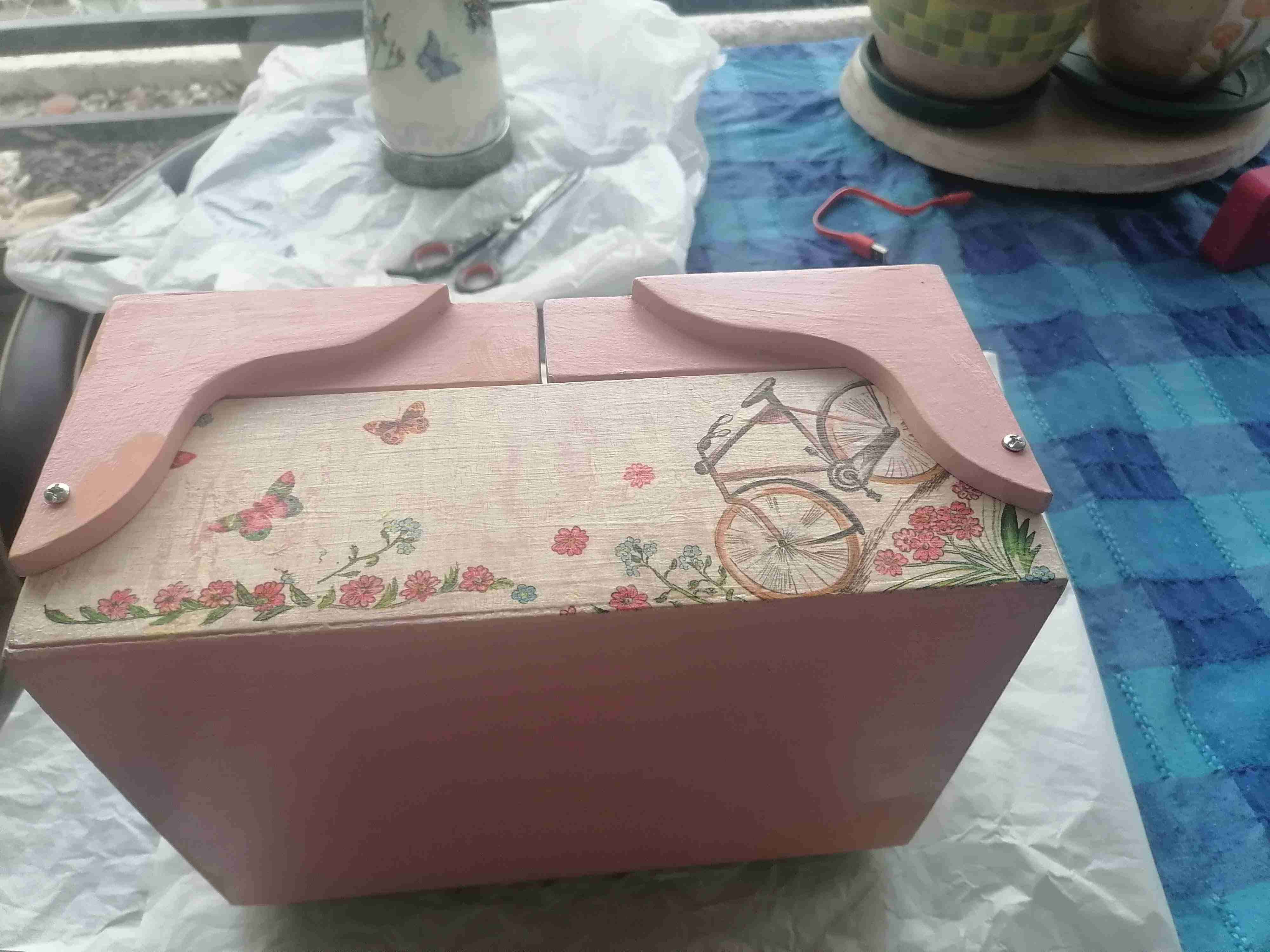 Caja organizadora costurero artesanal - miniatura 6