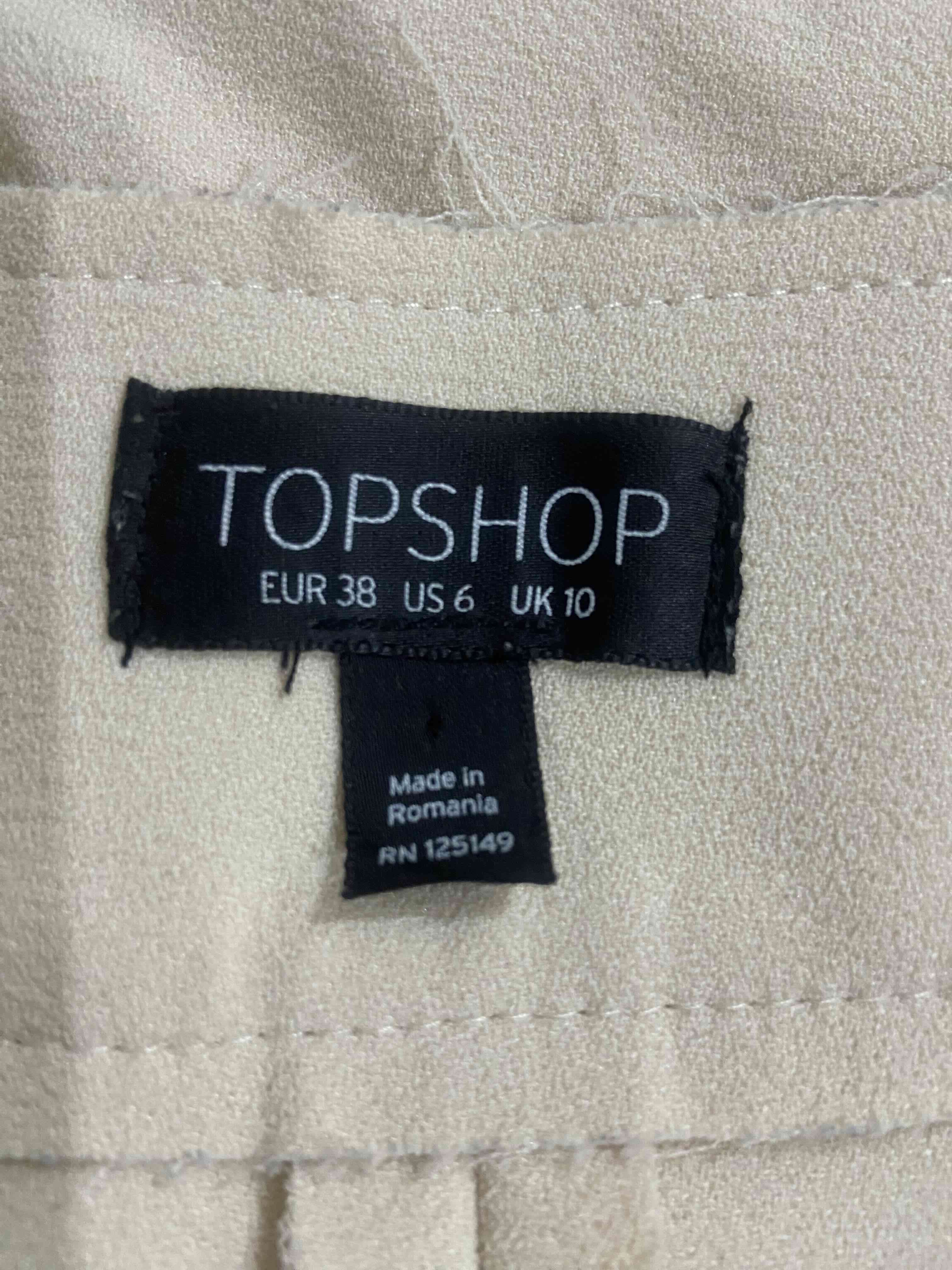 Falda Topshop beige talla 38 - miniatura 2