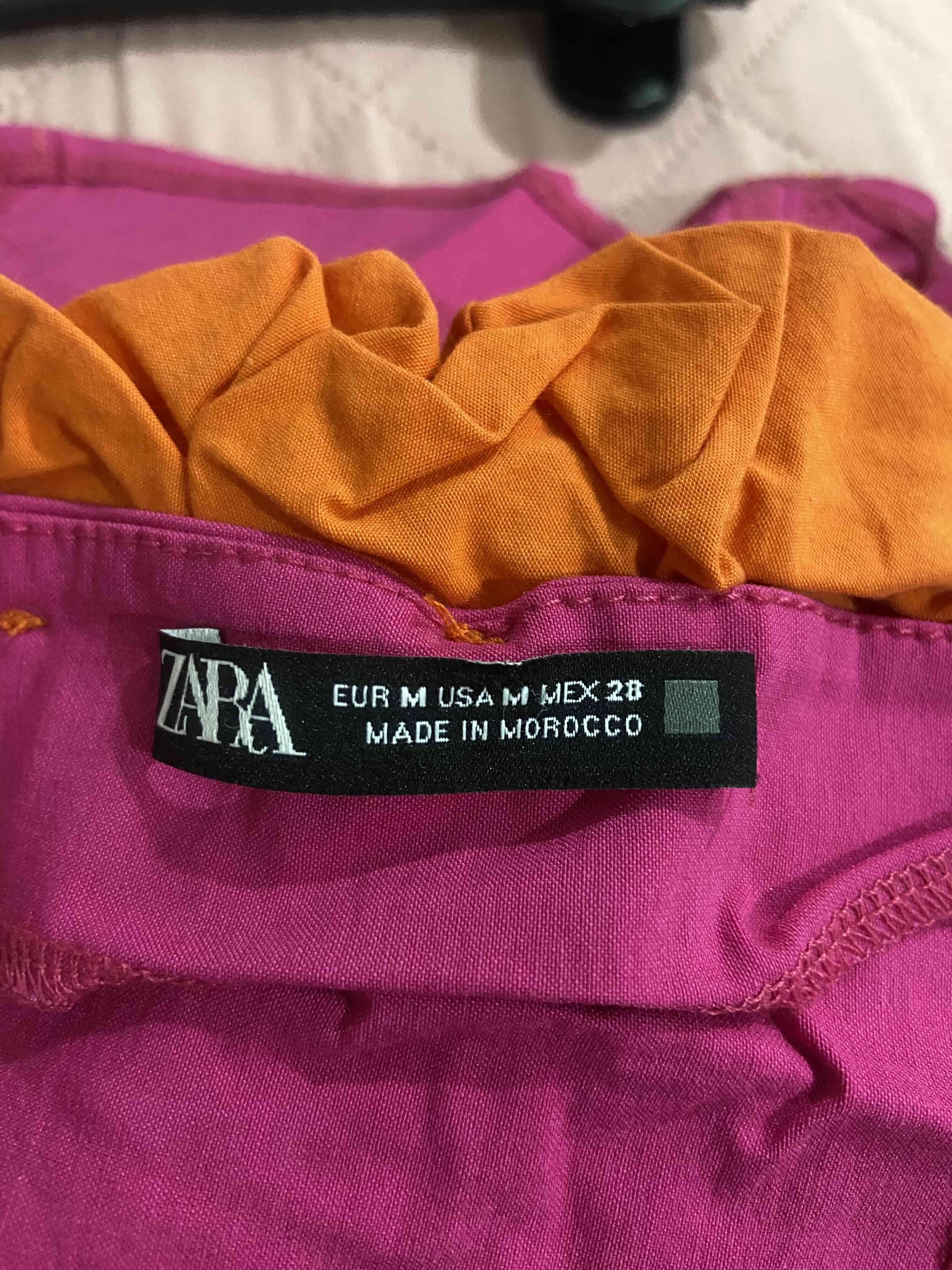 Top Zara fucsia con volantes - miniatura 2