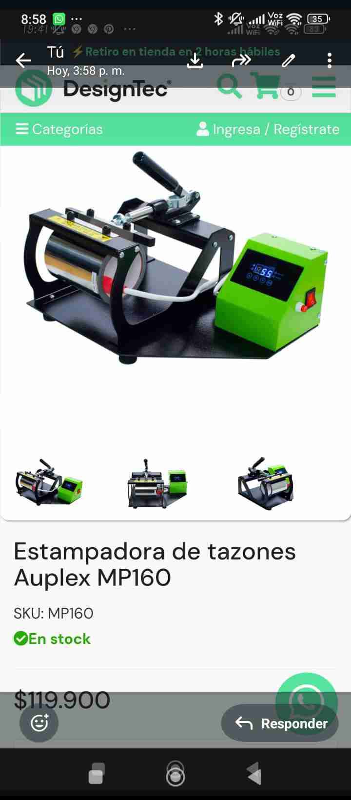 Estampadora de tazones Auplex MP160