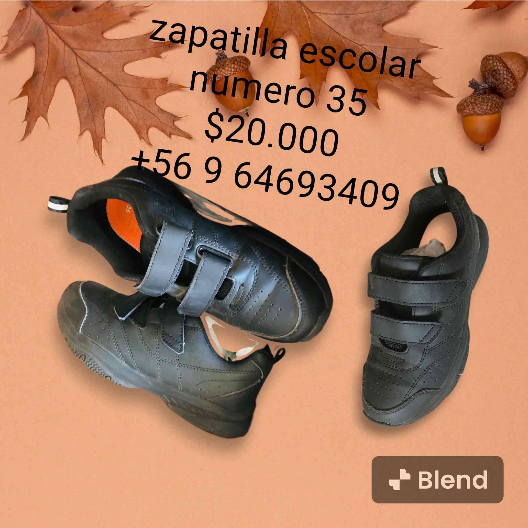 Zapatilla escolar número 35