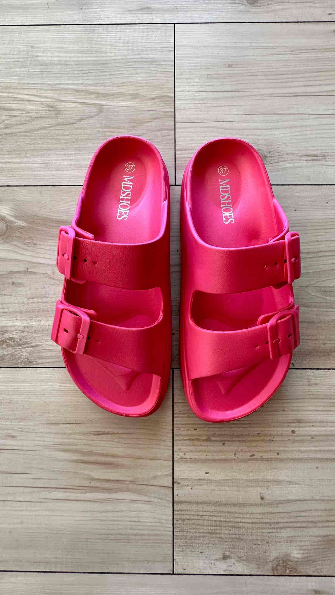 Sandalias rosadas y fucsias tipo slides - miniatura 2