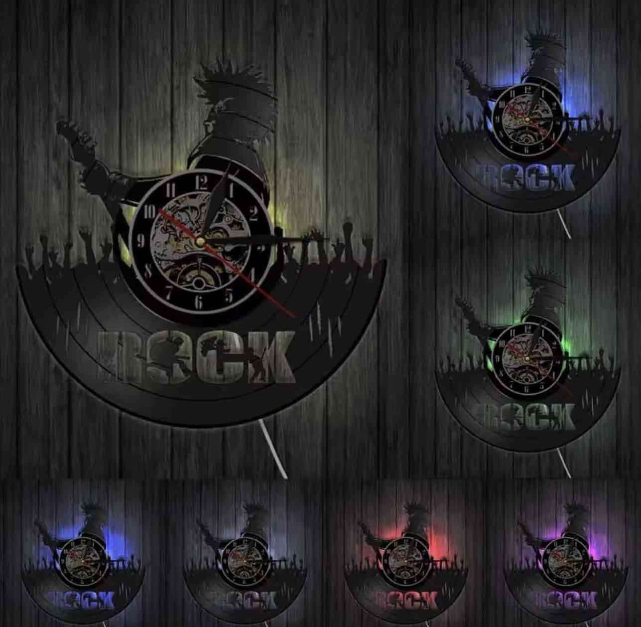 Reloj de pared temático de rock