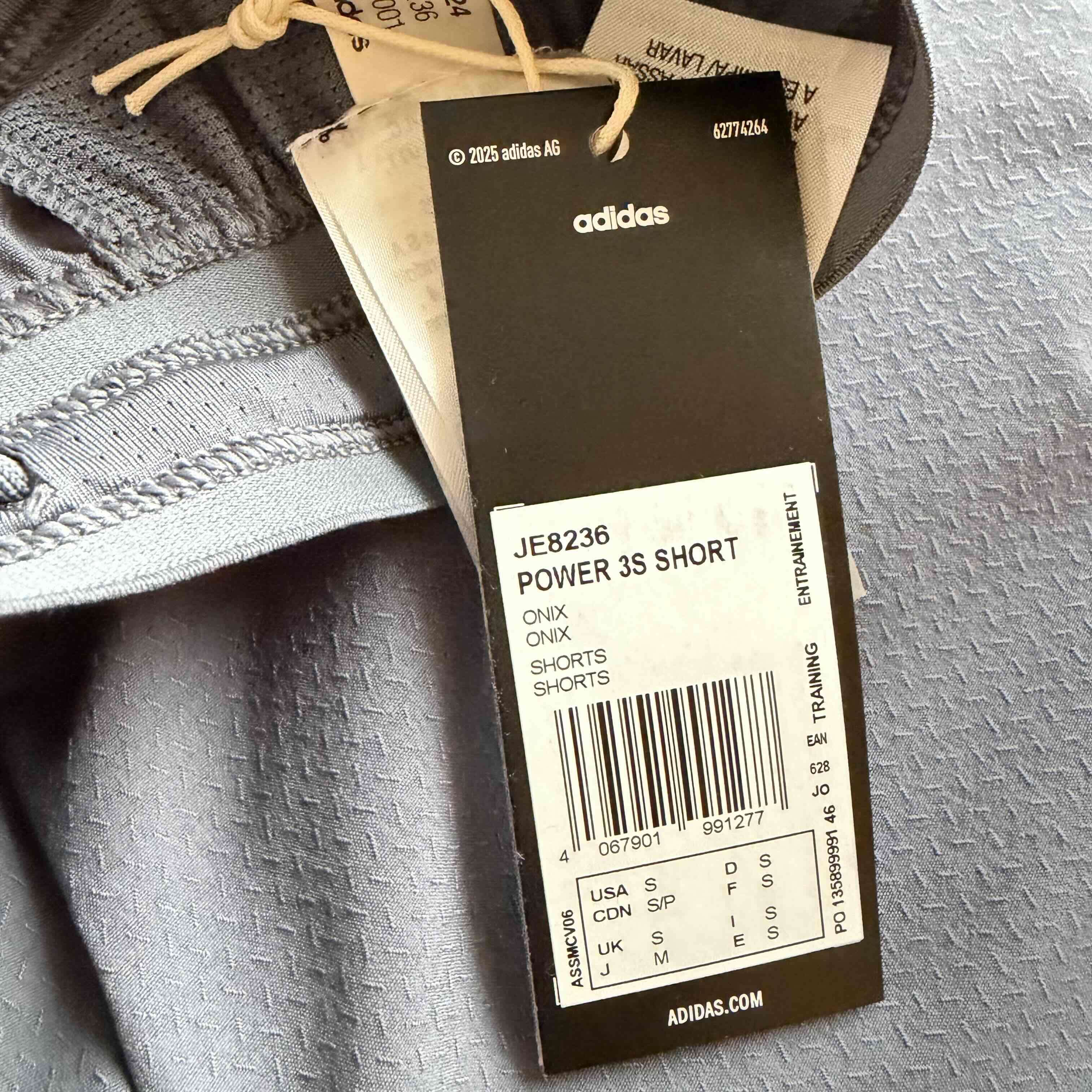 Shorts deportivos grises Adidas - miniatura 4